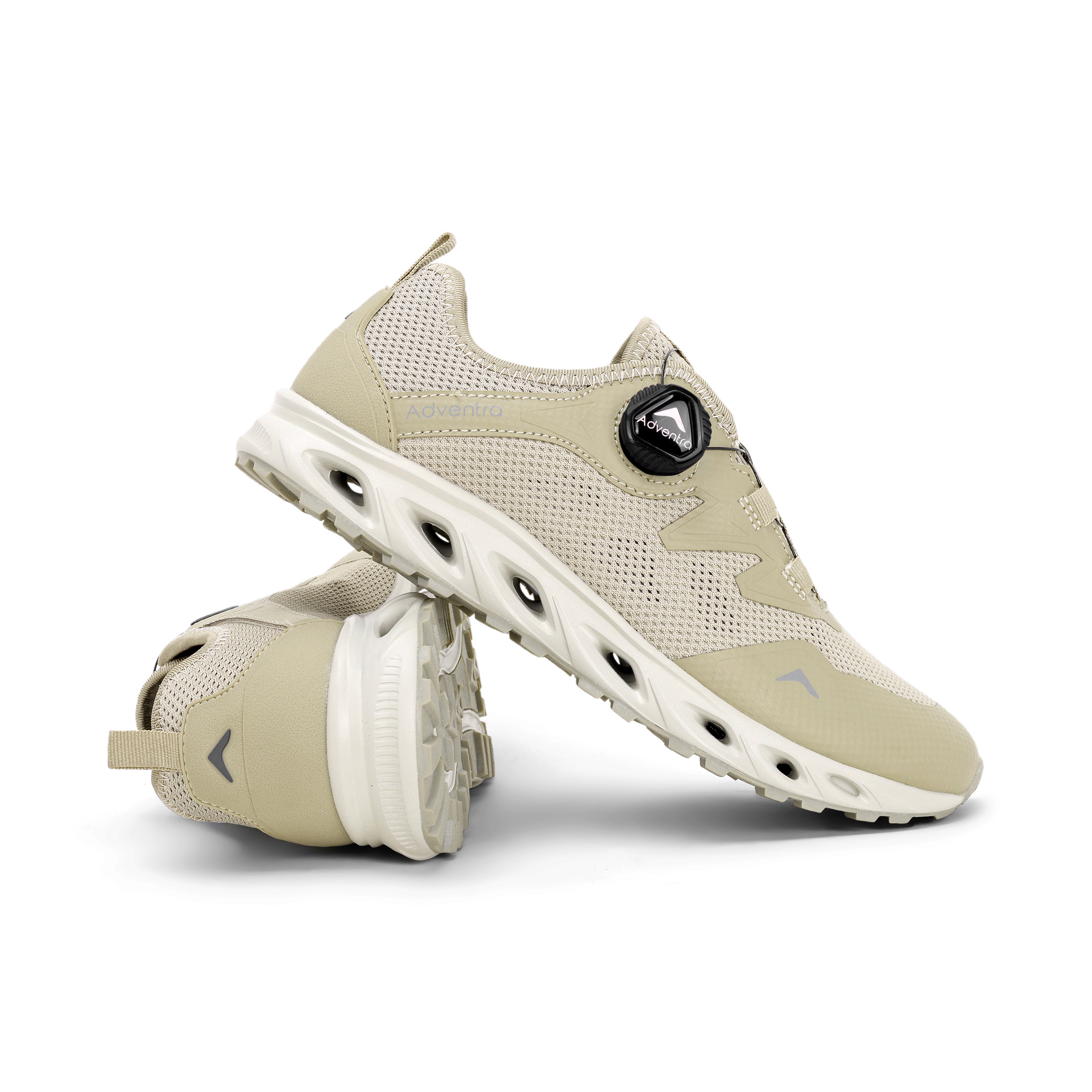 Men Lightweight Ultra Grip Hiking Shoes with Auto Lace (ET1109) Beige-thumbmail-2