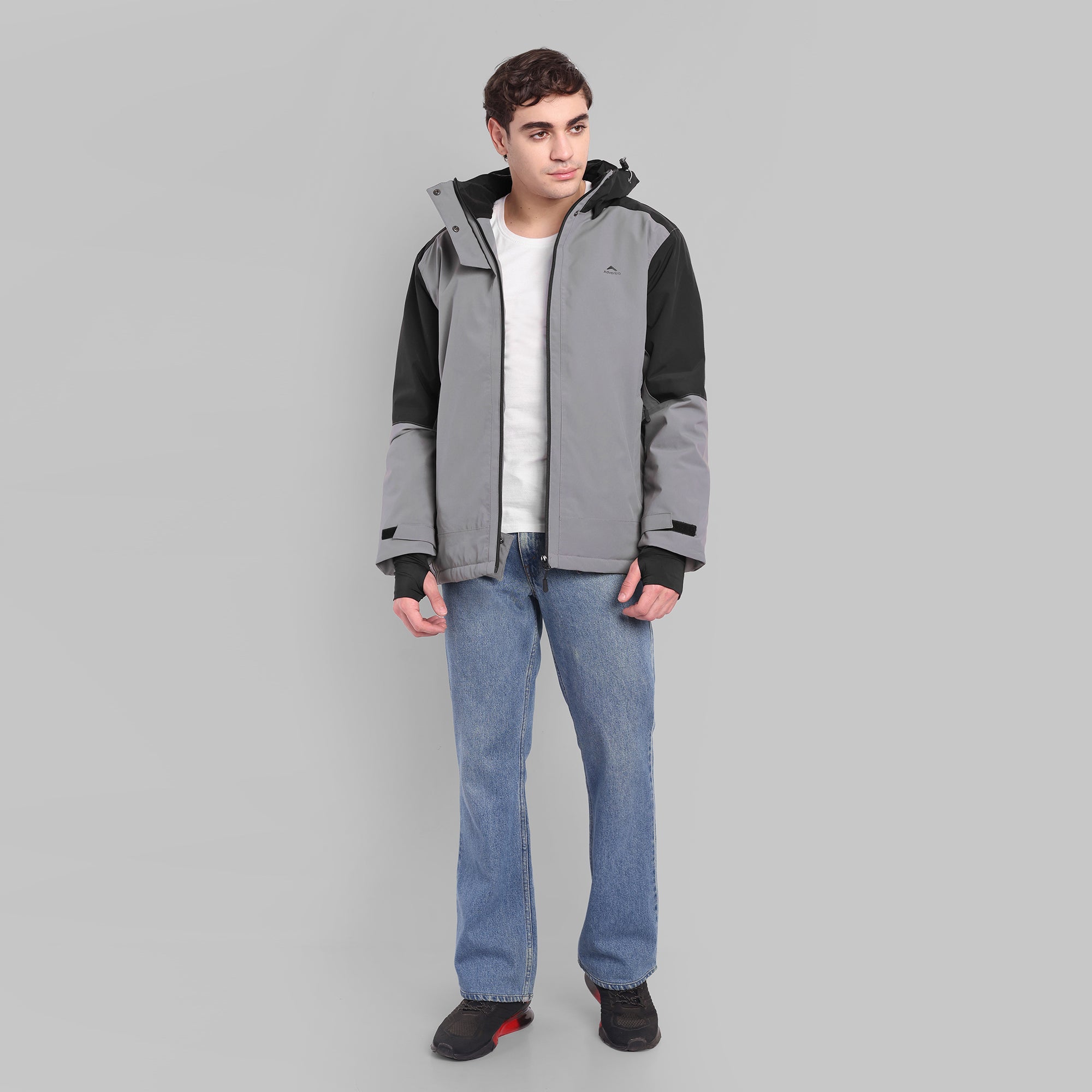 Waterproof Hoodie Jacket, Detachable Hood, 7 Pkts – Warm -20°C (WH2100) Grey-thumbmail-2