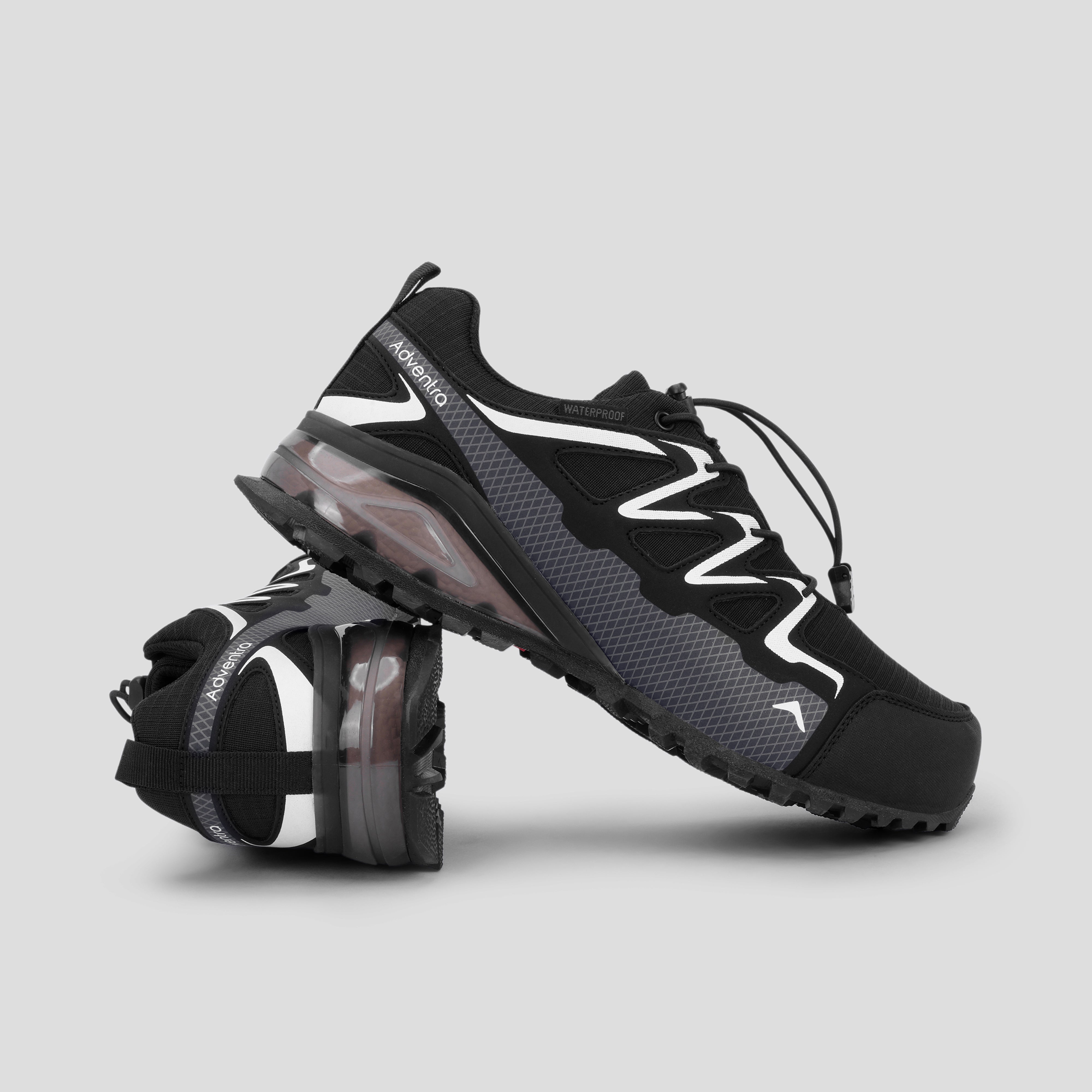Men Waterproof Low Ankle Hiking Shoes with Anti Slip Grip & EVA Cushion (ET1110) Black-thumbmail-5