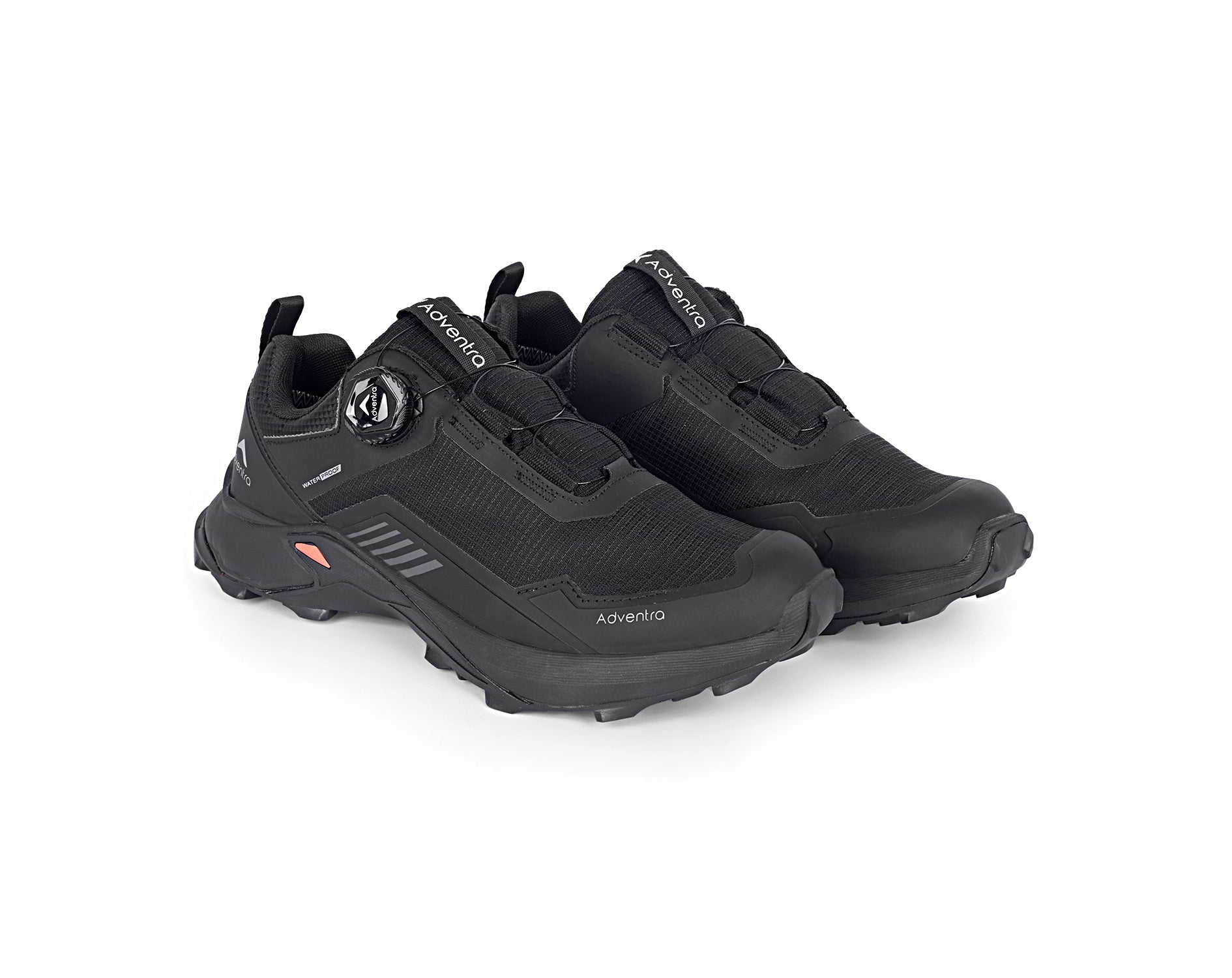 Men Waterproof Low-Top Hiking Shoes with Auto-Lacing (ET1102) Black-thumbmail-3