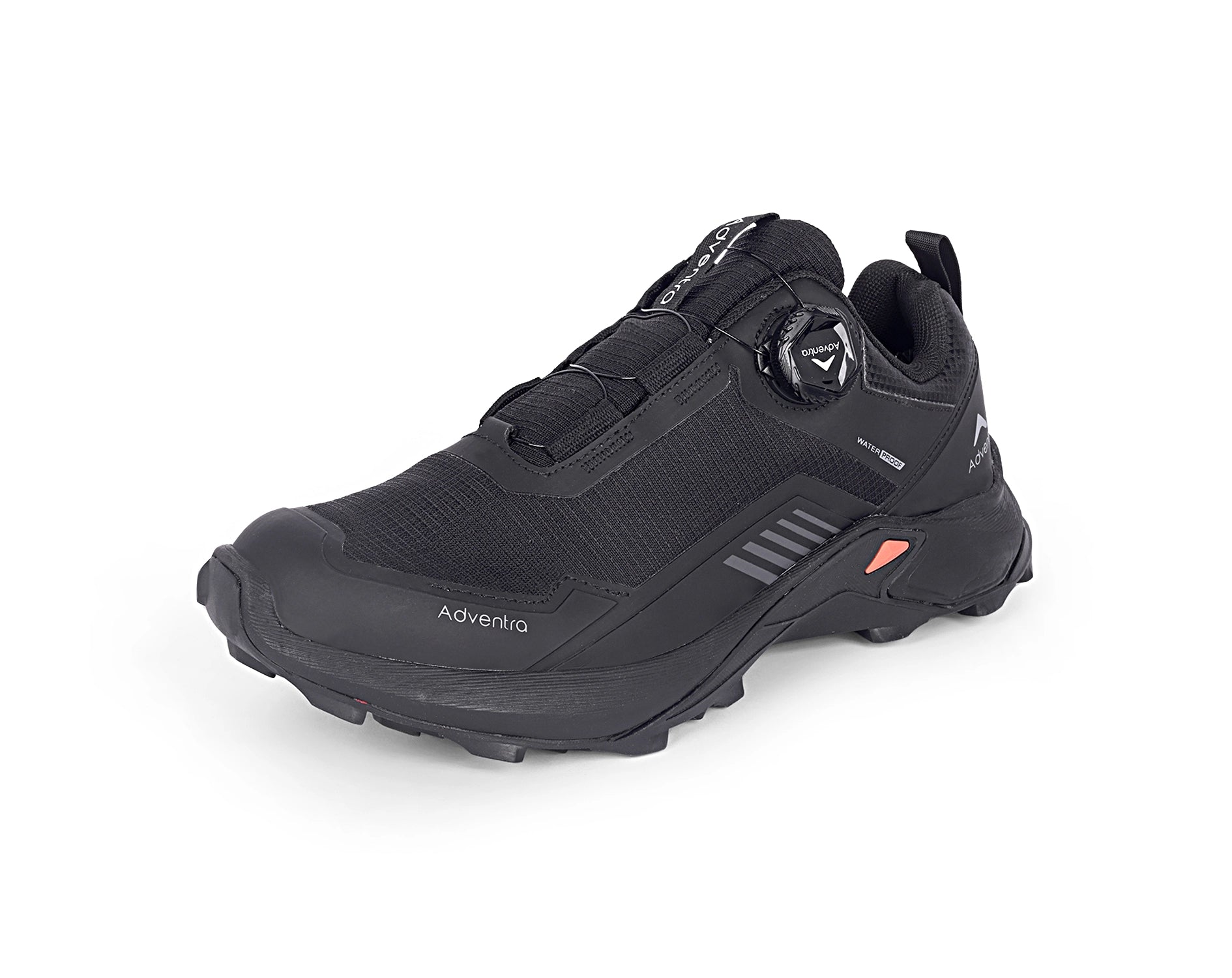 Men Waterproof Low-Top Hiking Shoes with Auto-Lacing (ET1102) Black-thumbmail-5
