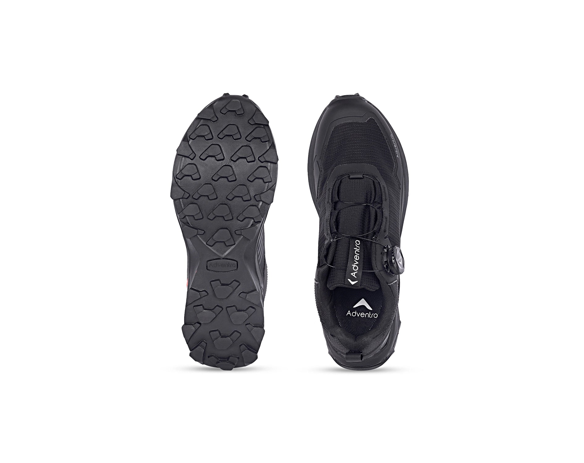 Men Waterproof Low-Top Hiking Shoes with Auto-Lacing (ET1102) Black-thumbmail-6