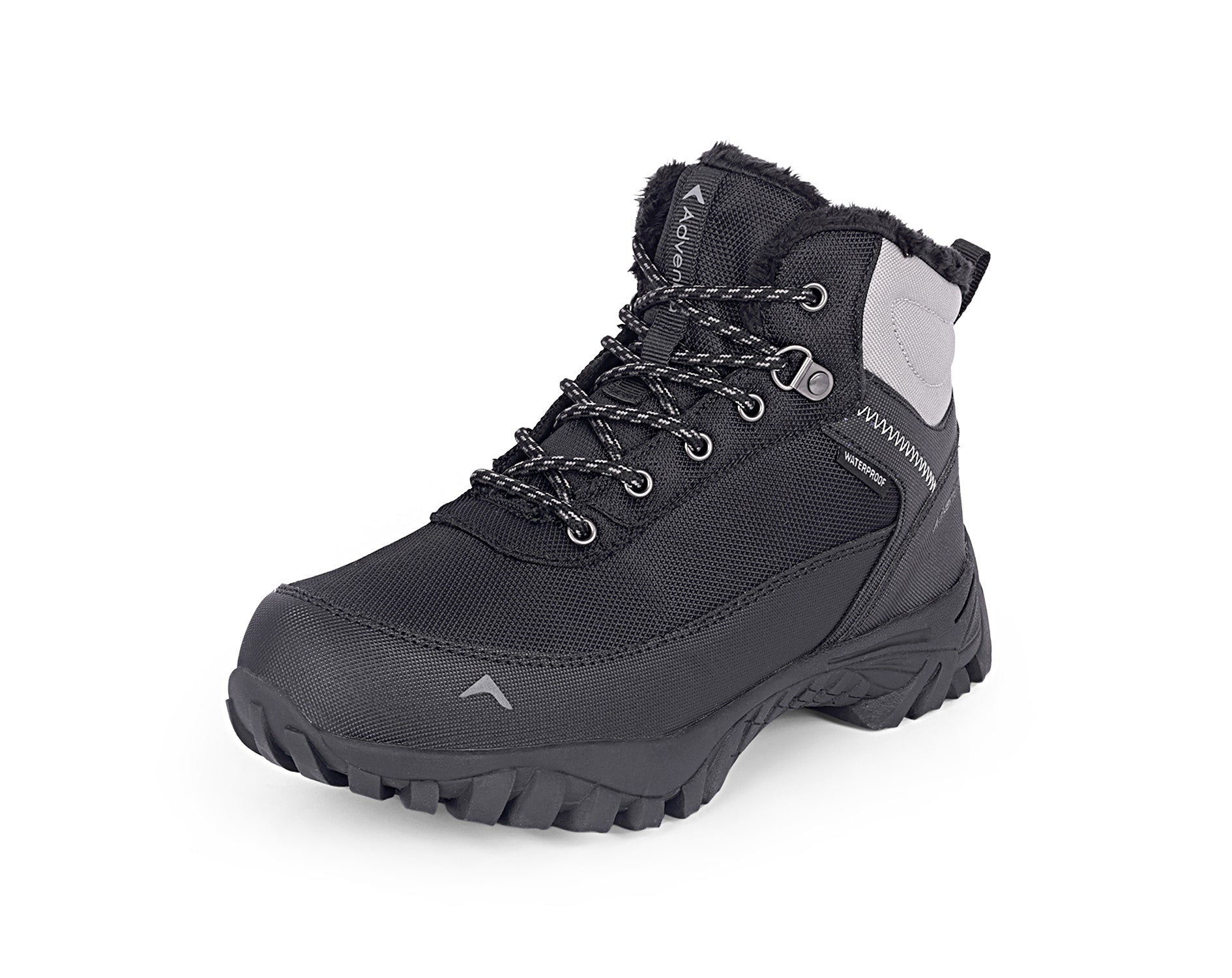Adventra Men's Warm Waterproof Hiking Shoes | Mountain Shoes | Ultra Grip Sole | Warm (–5°C to –8°C) | ET1100 | Black-thumbmail-3