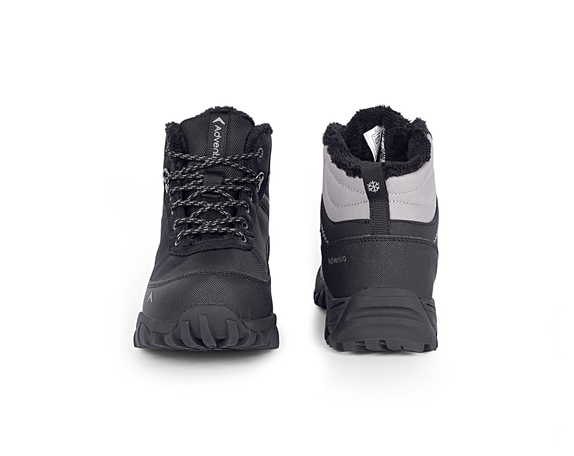 Adventra Men's Warm Waterproof Hiking Shoes | Mountain Shoes | Ultra Grip Sole | Warm (–5°C to –8°C) | ET1100 | Black-thumbmail-4