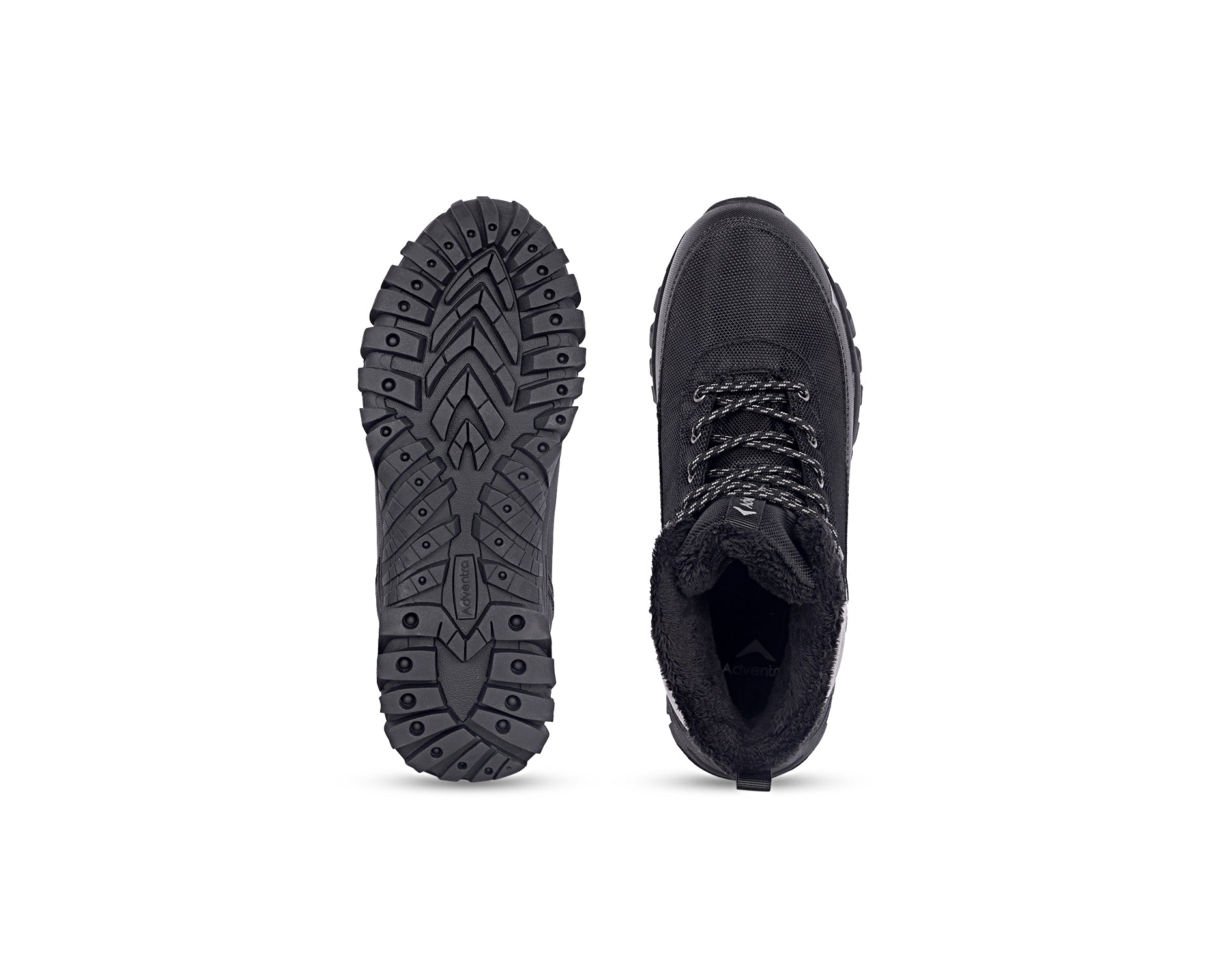 Adventra Men's Warm Waterproof Hiking Shoes | Mountain Shoes | Ultra Grip Sole | Warm (–5°C to –8°C) | ET1100 | Black-thumbmail-5