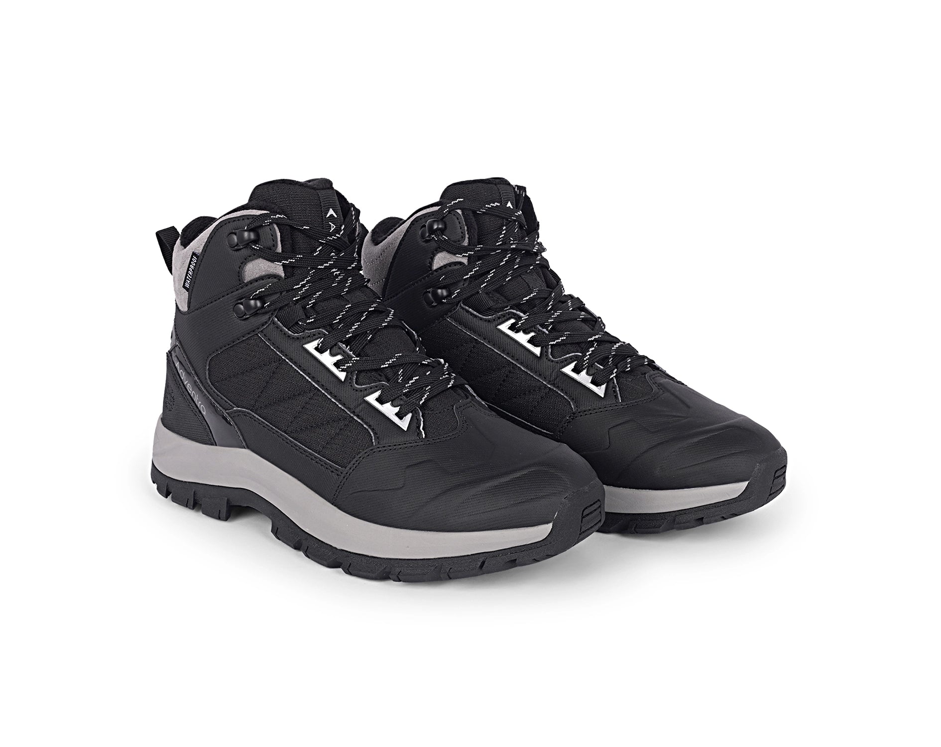 Men Waterproof Mid-Top Hiking Shoes with 3M Insulation (WH1104) Black-thumbmail-8