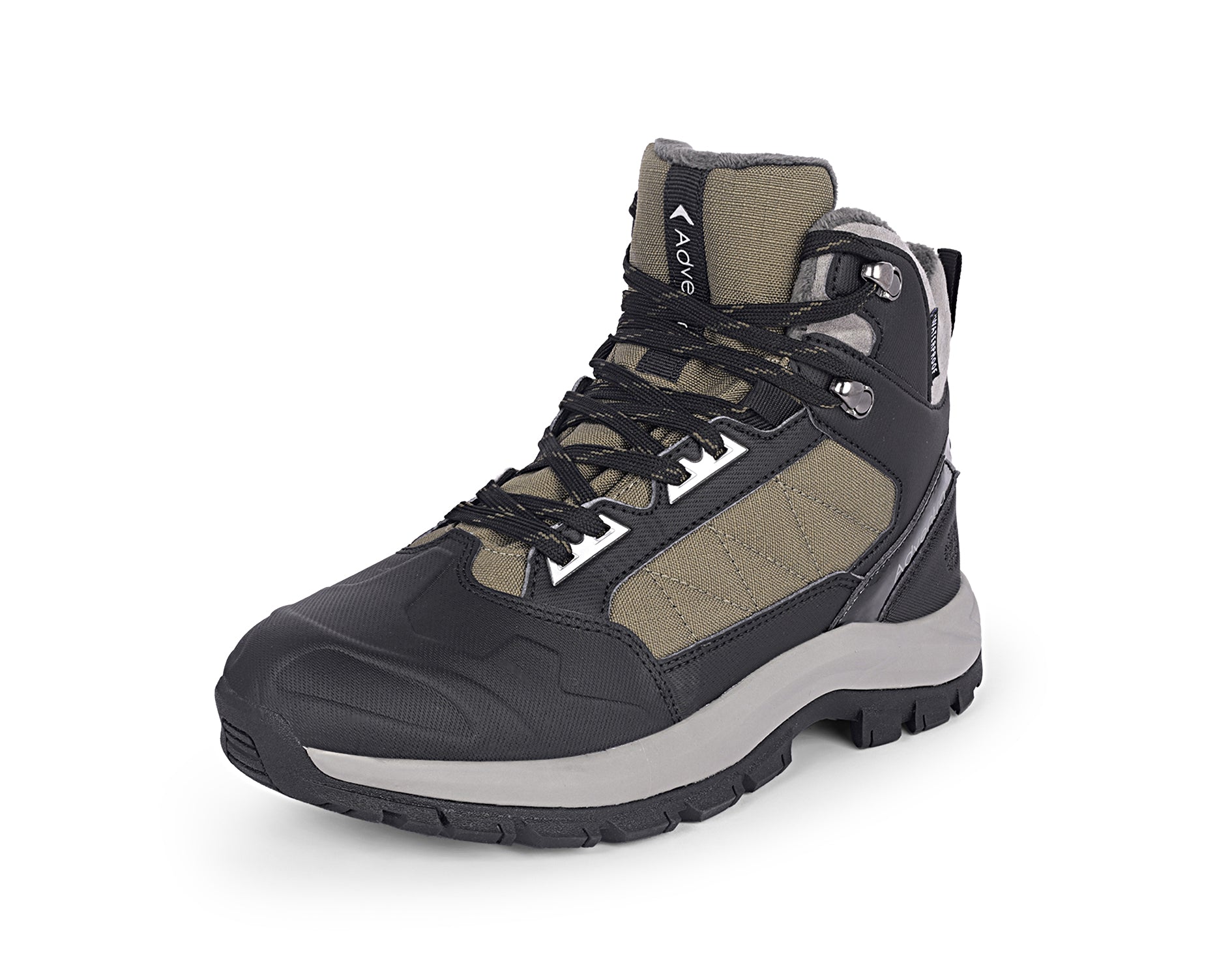 Men Waterproof Mid-Top Hiking Shoes with 3M Insulation (WH1104) Olive Green-thumbmail-5