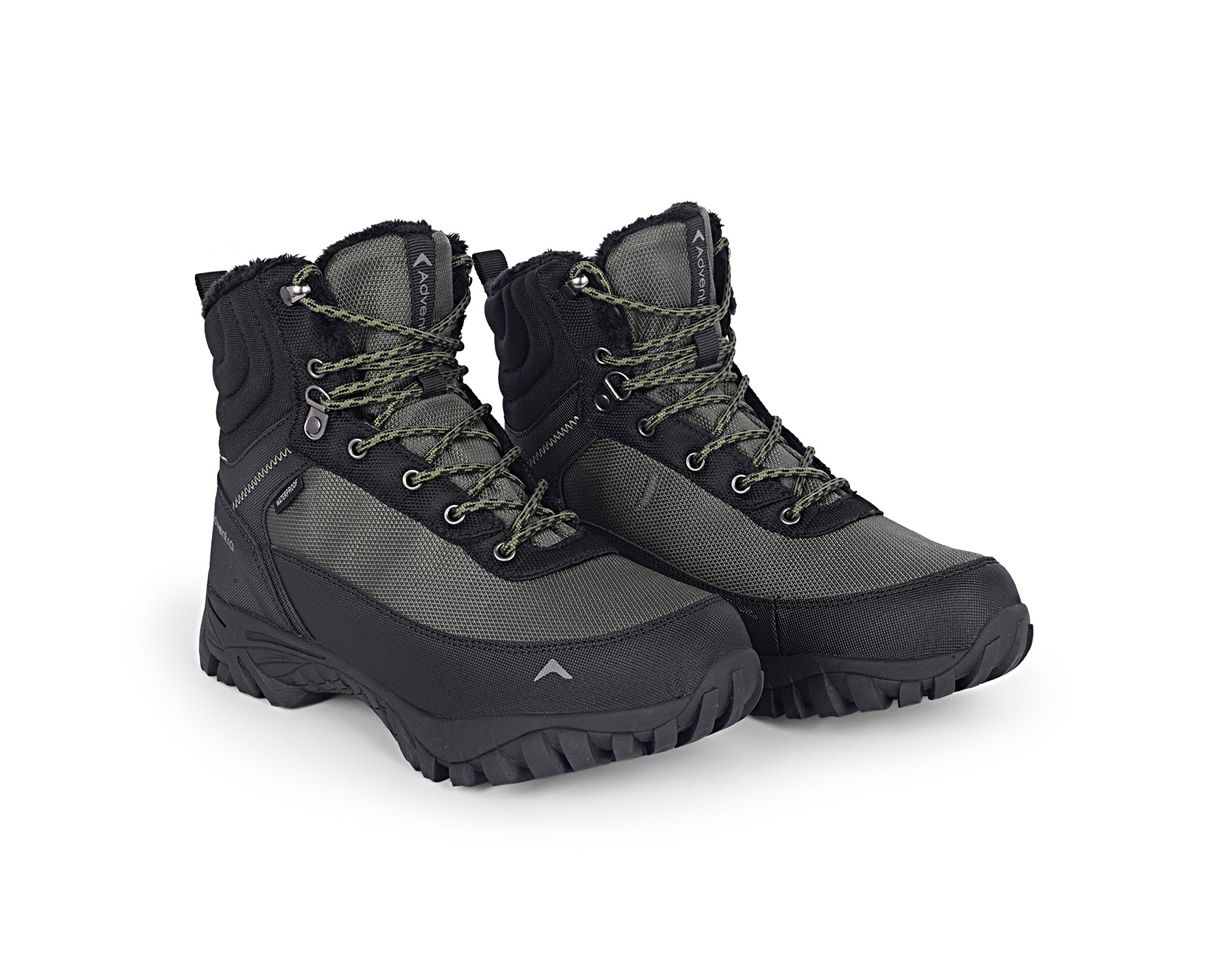 Adventra Men’s Waterproof Hiking Shoes | Warm Mountain Shoes | High Ankle | Suitable For –5°C to –10°C | ET1101 | Green-thumbmail-2