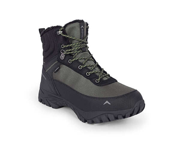 Adventra Men’s Waterproof Hiking Shoes | Warm Mountain Shoes | High Ankle | Suitable For –5°C to –10°C | ET1101 | Green