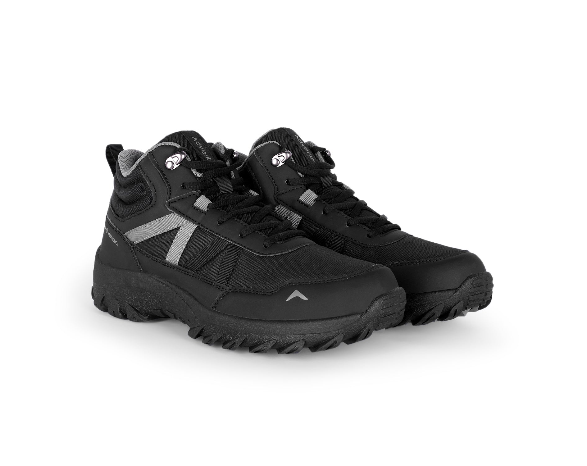 Men Mid-Top Hiking Shoes with Anti-Skid Full Rubber Sole (EH900) Black-thumbmail-5
