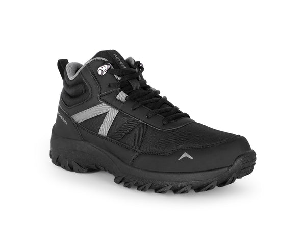 Men Mid-Top Hiking Shoes with Anti-Skid Full Rubber Sole (EH900) Black