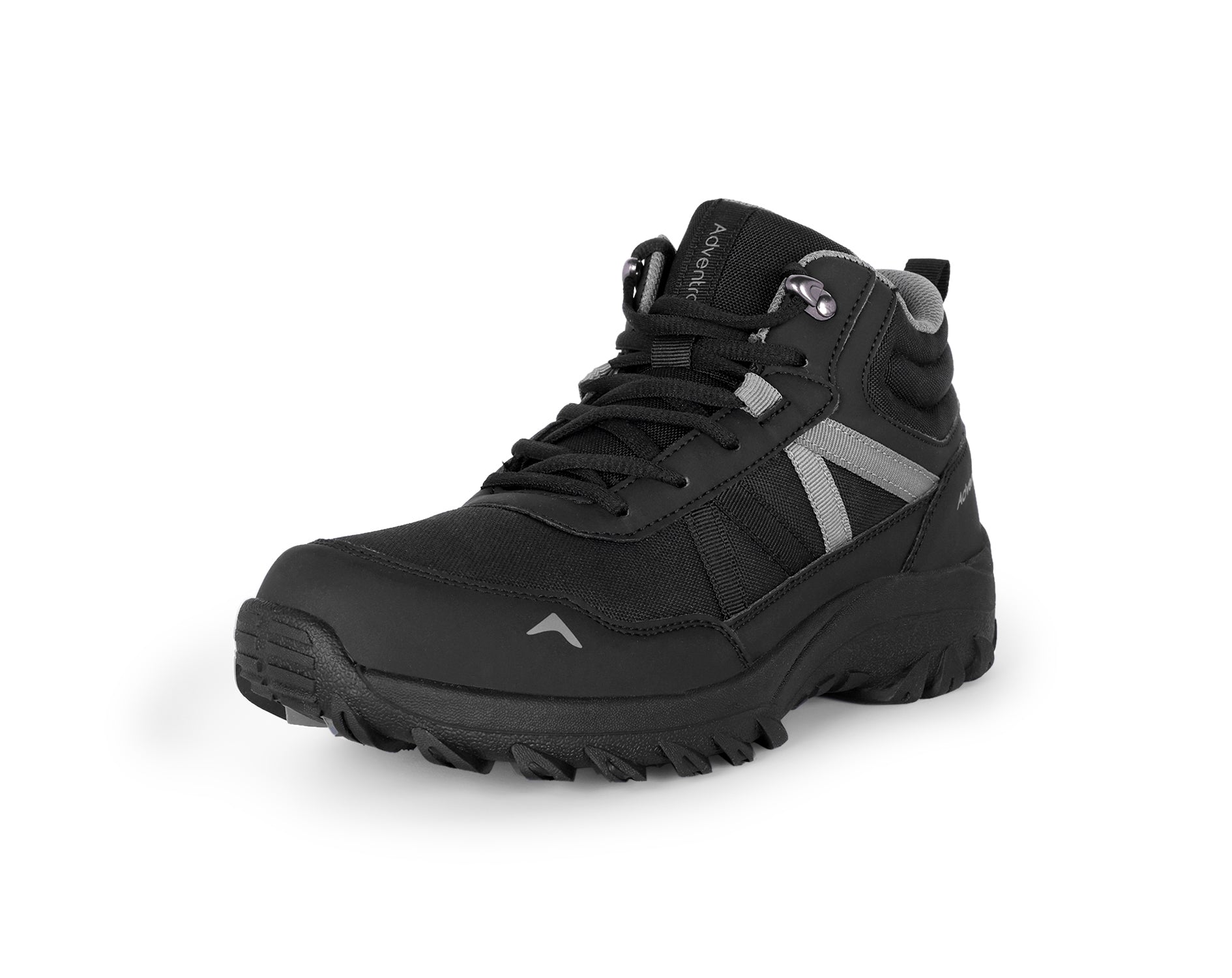 Men Mid-Top Hiking Shoes with Anti-Skid Full Rubber Sole (EH900) Black-thumbmail-4
