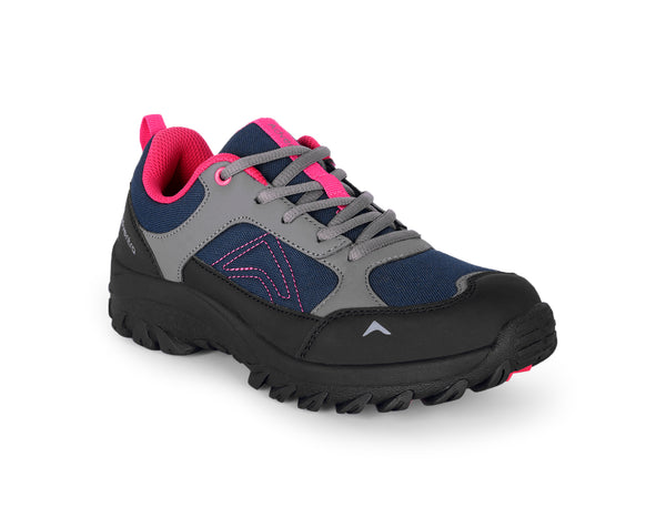 Women Low-Top Hiking Shoes with Anti-Skid Rubber Sole (EH500) Black-Pink