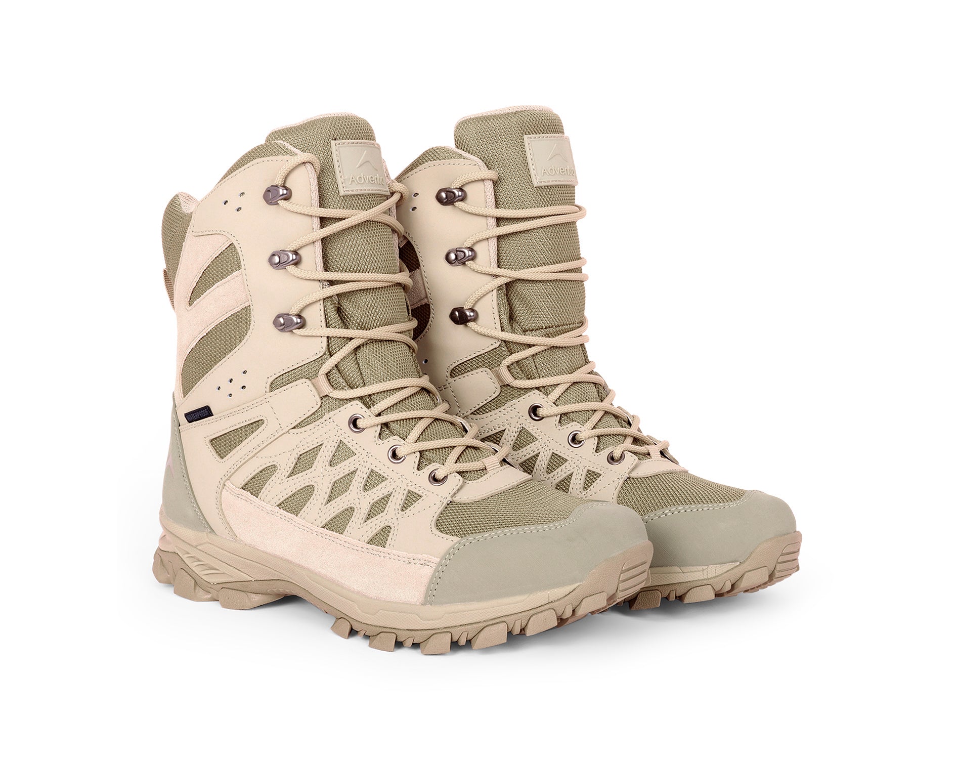 Men Waterproof High-Top Hiking Shoes with Cushioned Comfort (WH1108) Beige-thumbmail-3