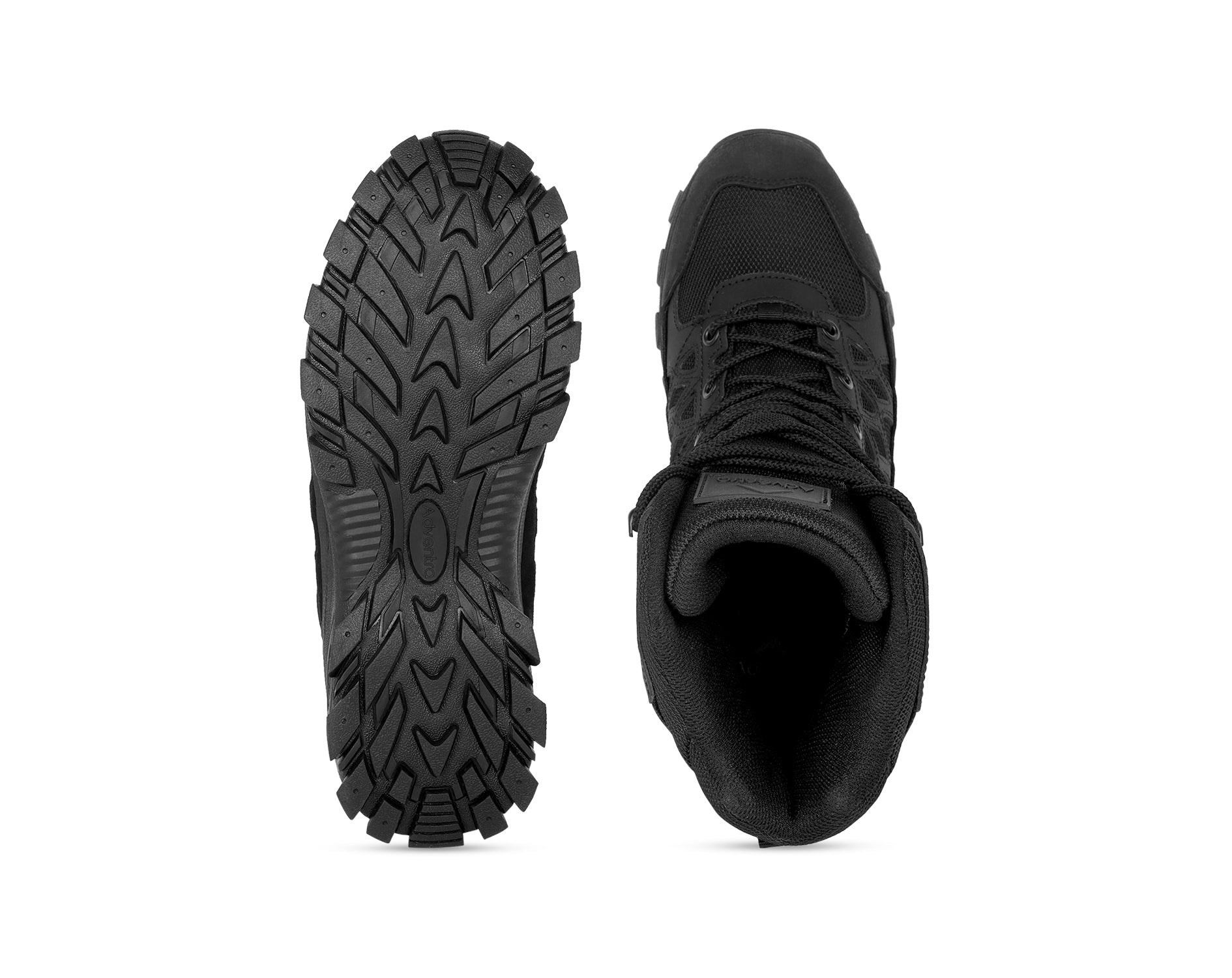 Men Waterproof High-Top Hiking Shoes with Cushioned Comfort (WH1108) Black-thumbmail-4