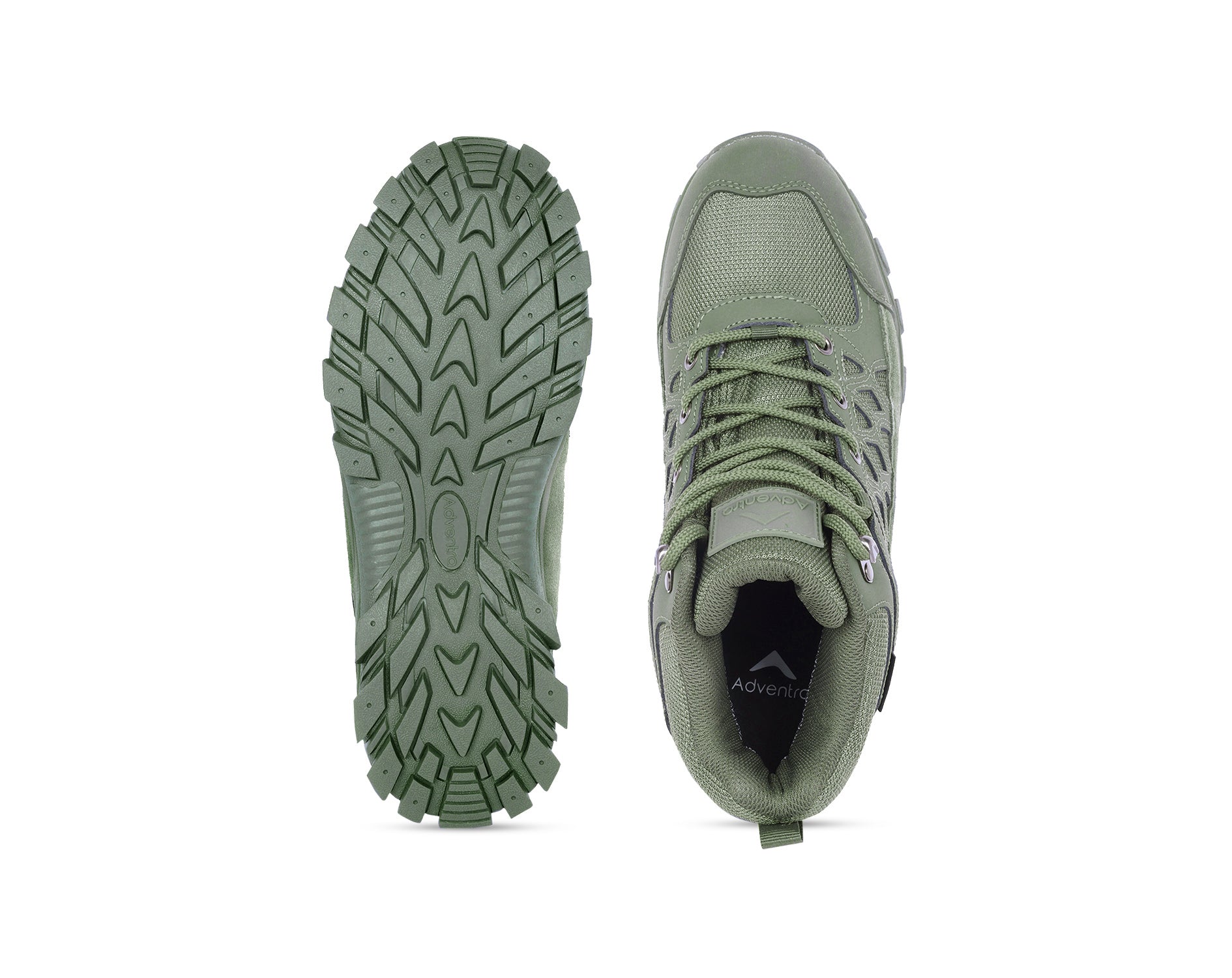 Men Waterproof Mid-Top Hiking Shoes with Cushioned Comfort (WH1107) Green-thumbmail-4