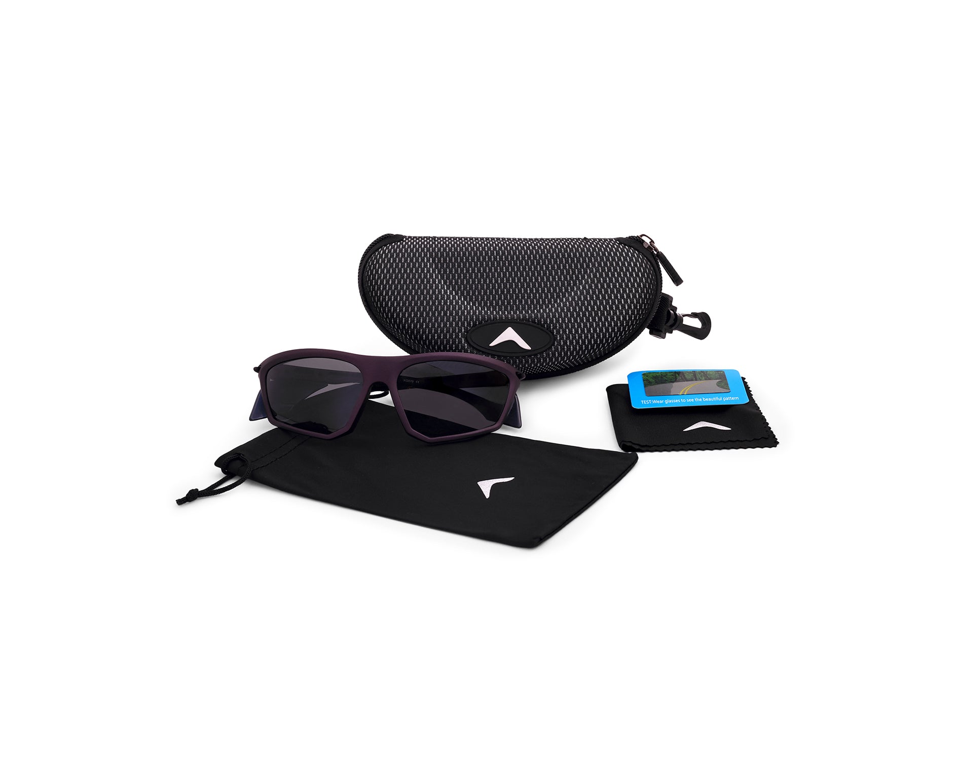 Polarised Wraparound Sports Sunglasses UV Protection Purple (WH1102)-thumbmail-2