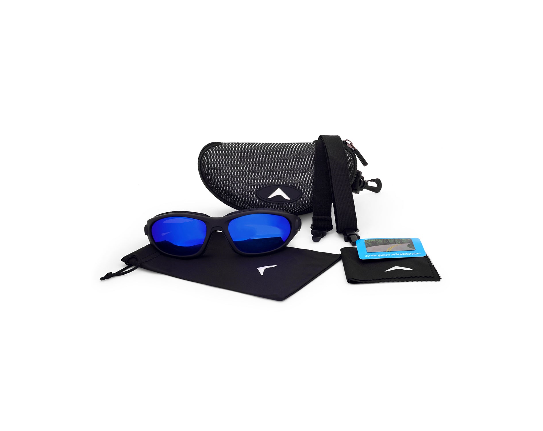 Polarised Wraparound Sunglasses with Revo Coated Lens – Blue (WH1105)-thumbmail-2