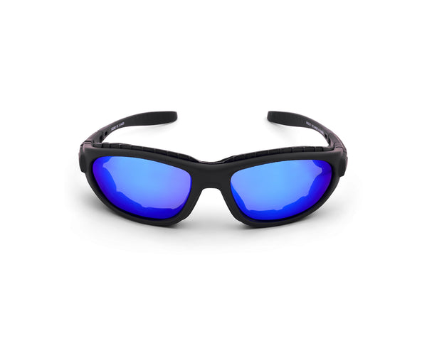 Polarised Wraparound Sunglasses with Revo Coated Lens – Blue (WH1105)