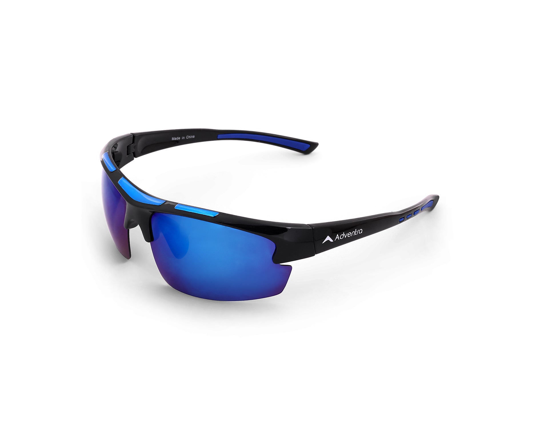 Polarised Wraparound Sunglasses with Revo Coated Lens – Blue-Black (WH1103)-thumbmail-3