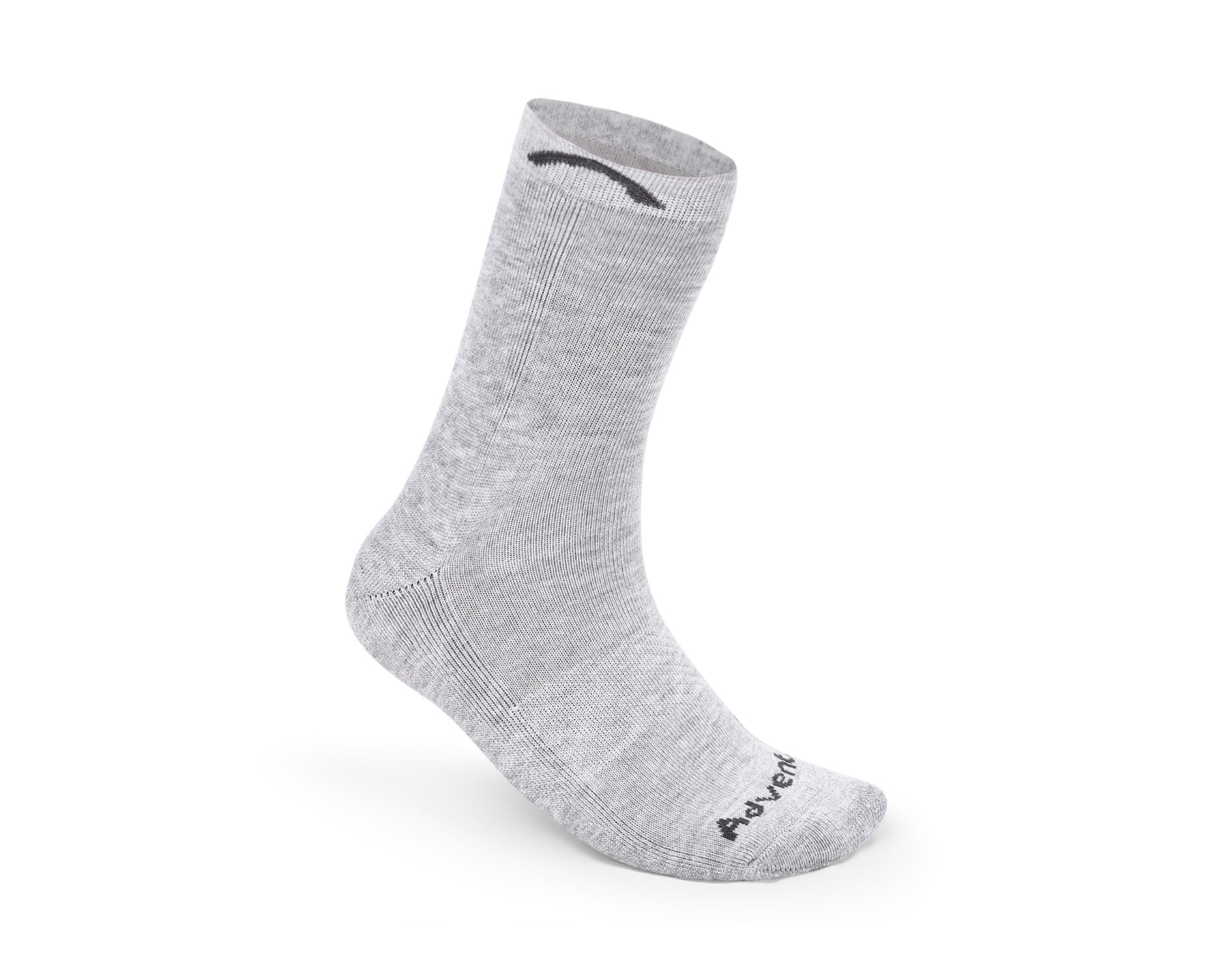 Mid-Calf Sports Socks – Pack of 2 (WH500) – Pewter-thumbmail-3