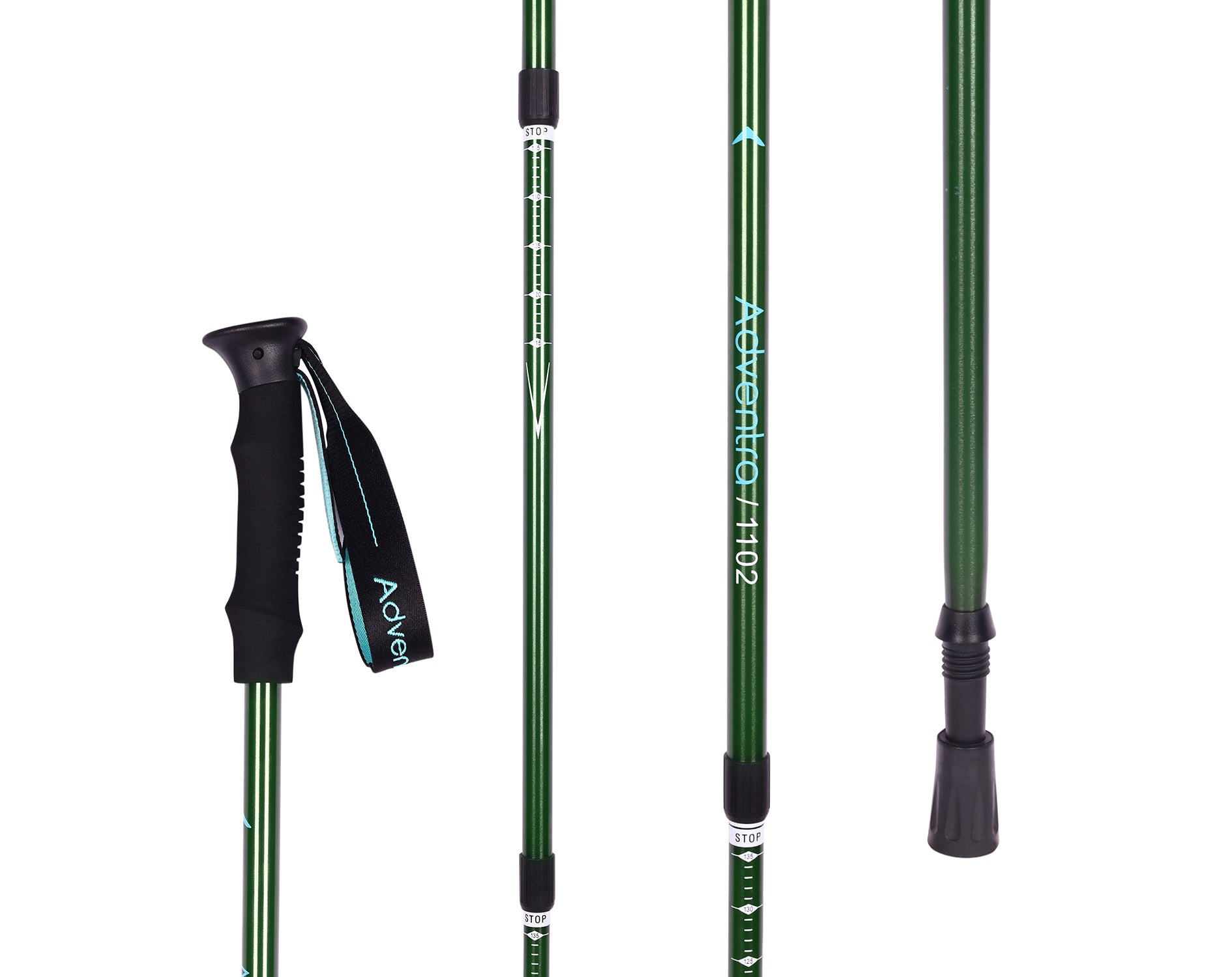 WH1102 Lightweight Adjustable Hiking Pole with Ergonomic Grip – Glacial Teal-thumbmail-5