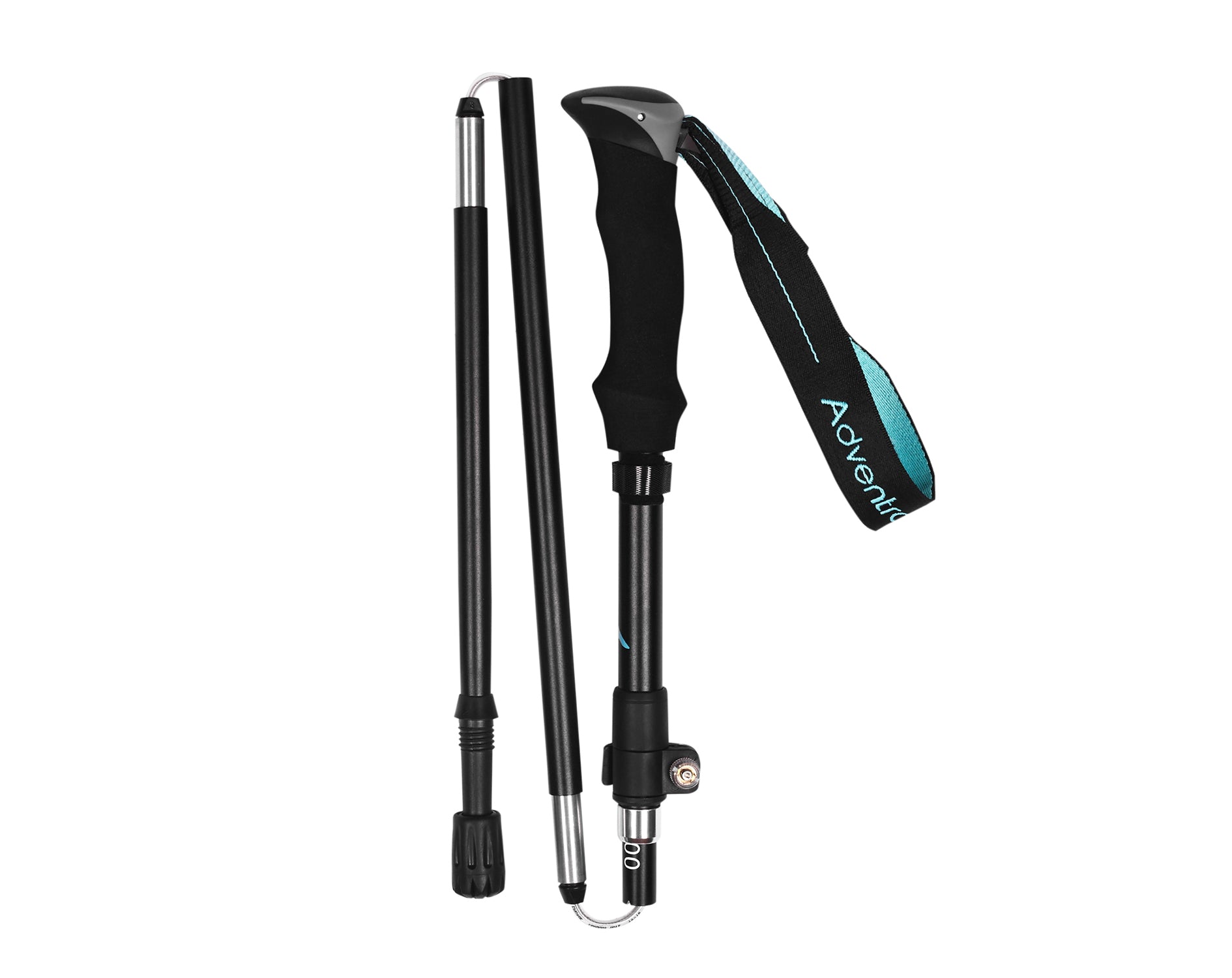 ET1100 5-Section Foldable Ultra Compact Trekking Pole with Adjustable Height – Black-thumbmail-5