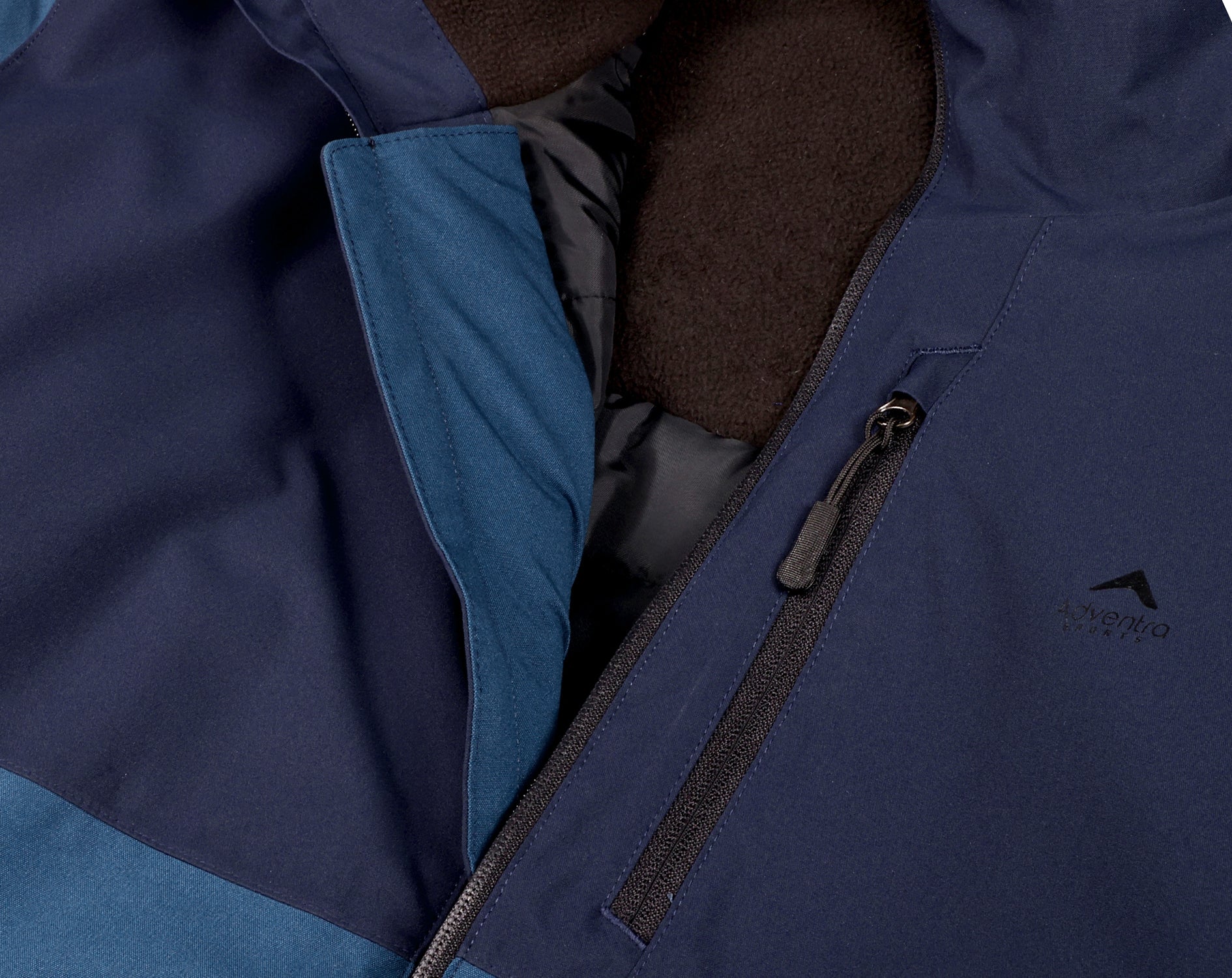Waterproof Hooded Jacket with Pockets – Warm -10°C (ET1100) Blue-thumbmail-5