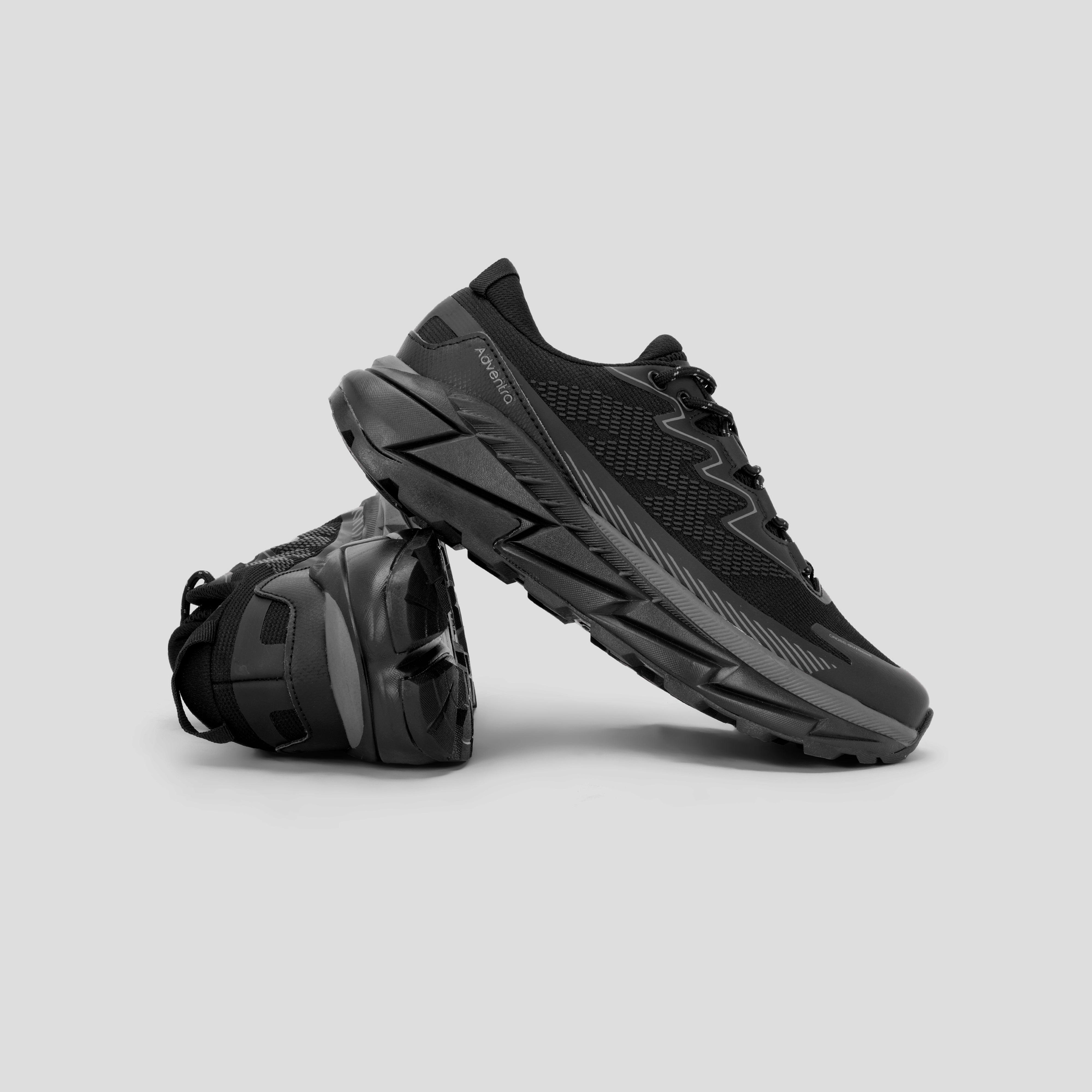 Men Trail Running Ultra Grip Lightweight Shoes (TR2011) Black-thumbmail-5