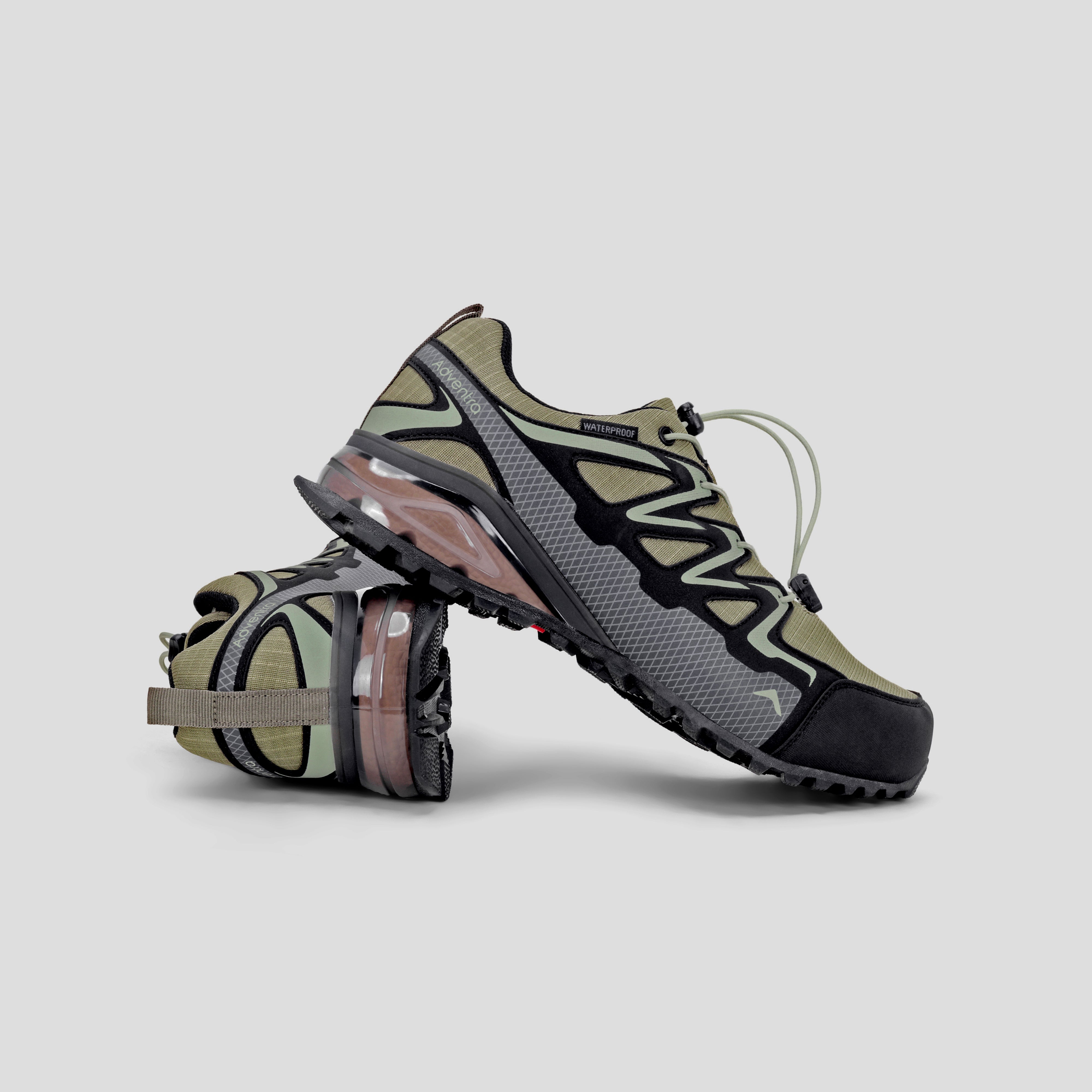 Men Waterproof Low Ankle Hiking Shoes with Anti Slip Grip & EVA Cushion (ET1110) Olive-thumbmail-8