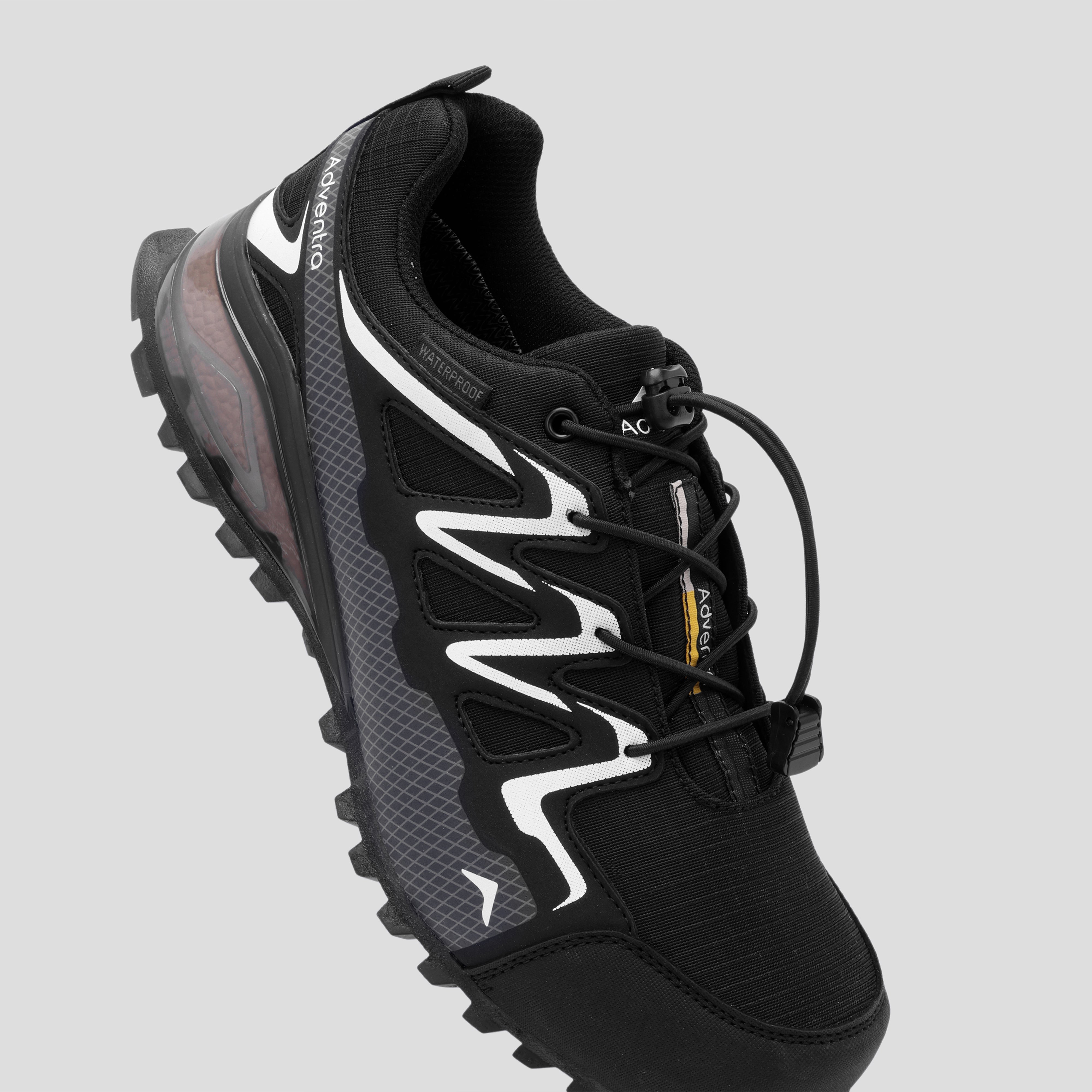 Men Waterproof Low Ankle Hiking Shoes with Anti Slip Grip & EVA Cushion (ET1110) Black-thumbmail-7