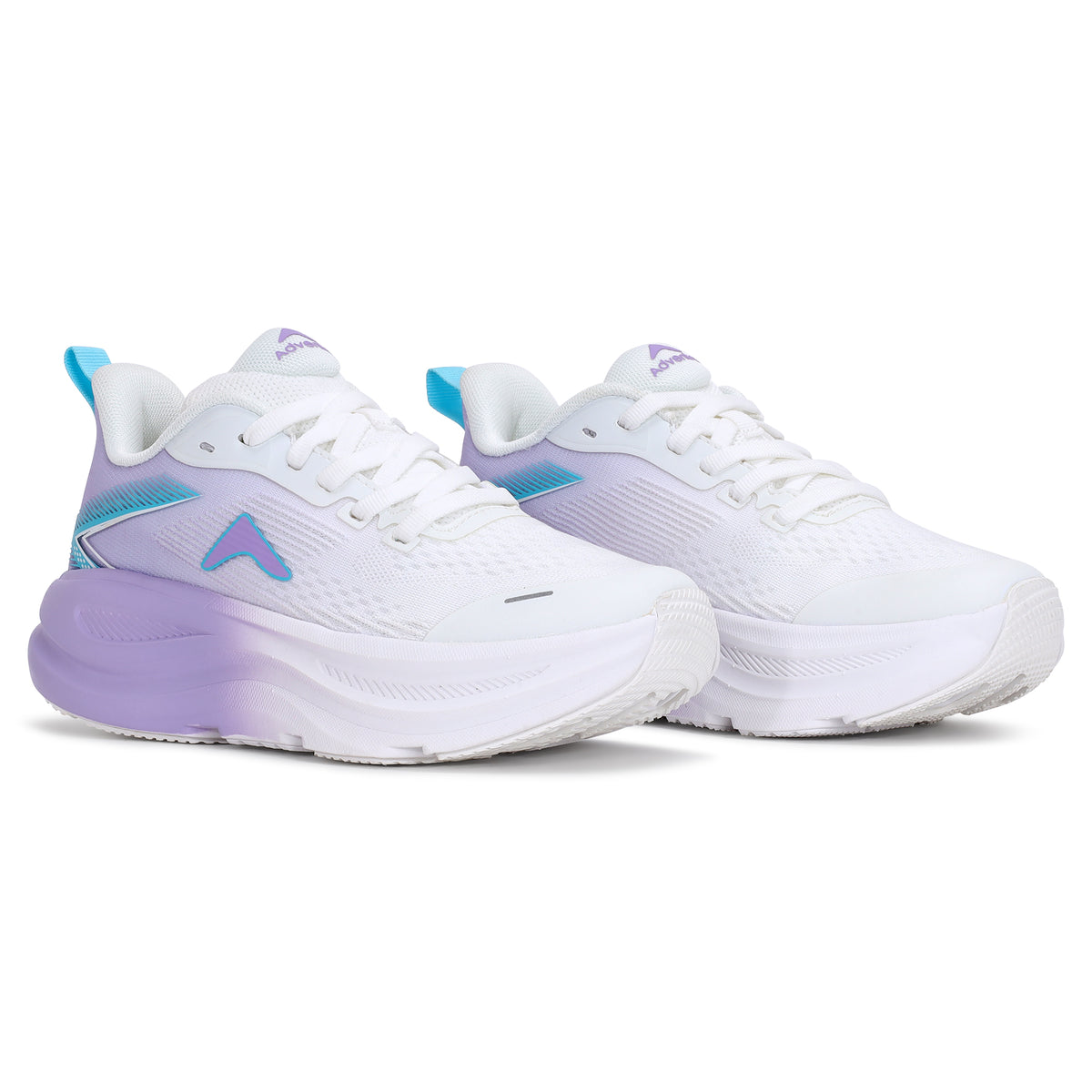 Women's Lightweight Running Sports Shoes | Walking & Gym | (RR900) White - Purple-thumbmail-4