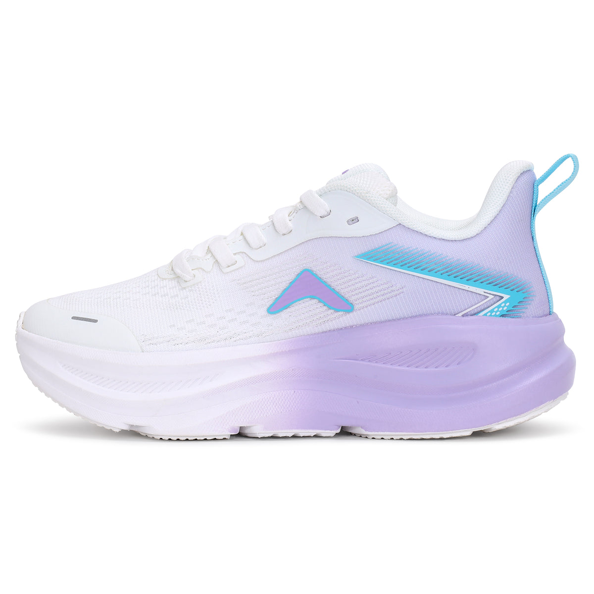 Women's Lightweight Running Sports Shoes | Walking & Gym | (RR900) White - Purple-thumbmail-9