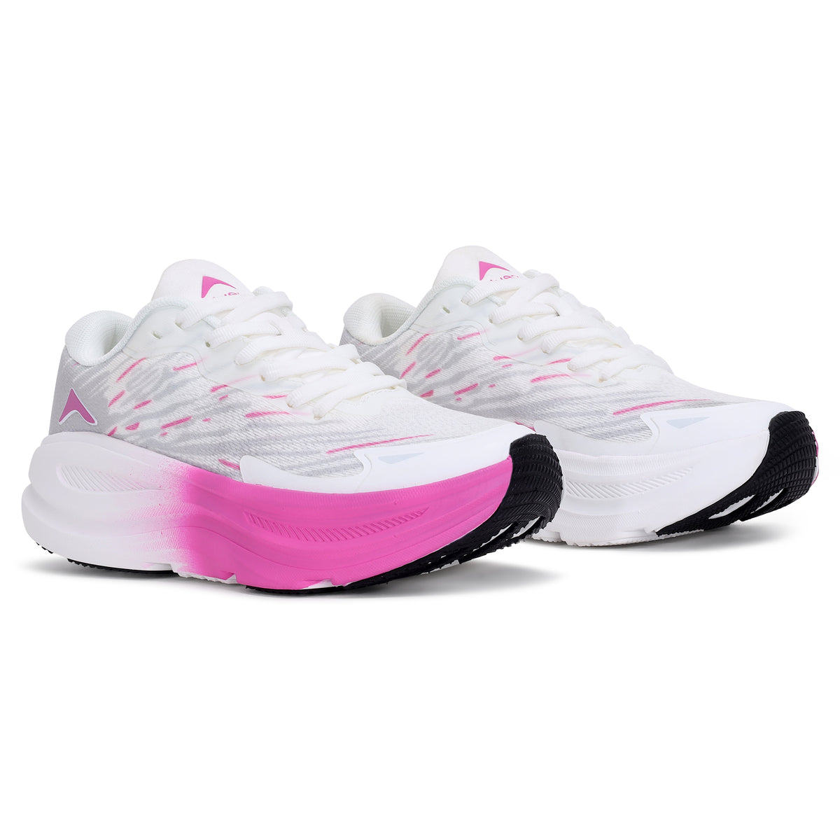 Women's Lightweight Running Sports Shoes | Walking & Gym | (RR500) White - Pink-thumbmail-4