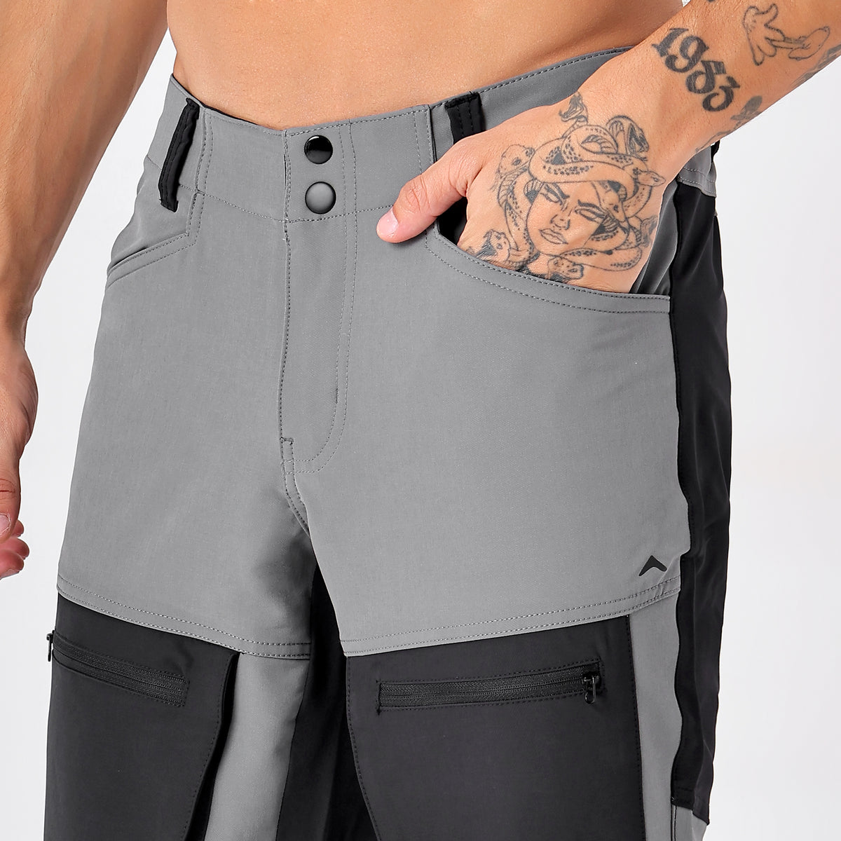 Water-Resistant Cargo Pants with 5 Pockets – EH1101 Grey-thumbmail-3