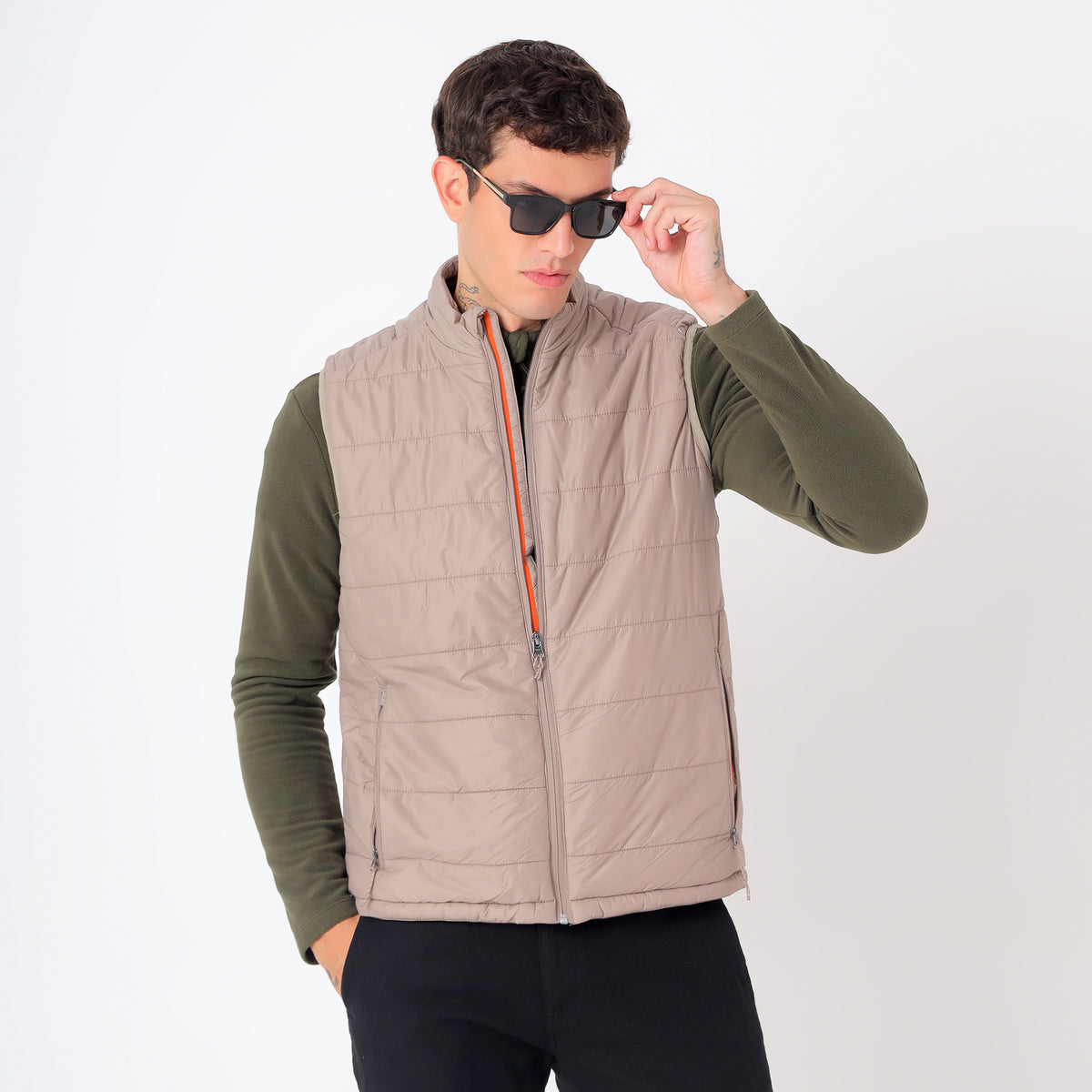 Men's Lightweight Packable Jacket - Water-Repellent (WH200) – Beige-thumbmail-8