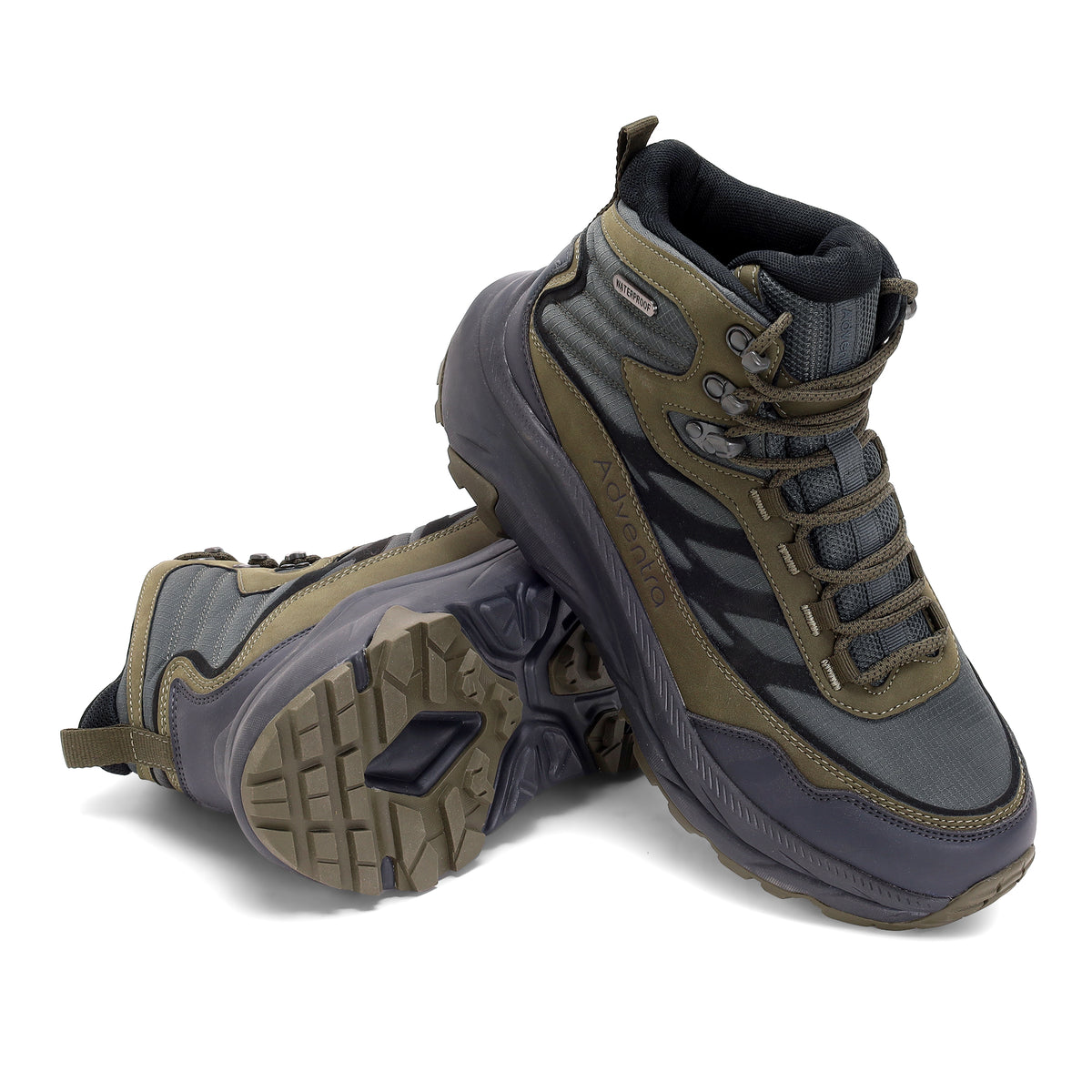 Waterproof Mid Ankle Hiking Shoes with Anti-Skid Rubber Sole (ET1112) - Grey-thumbmail-9