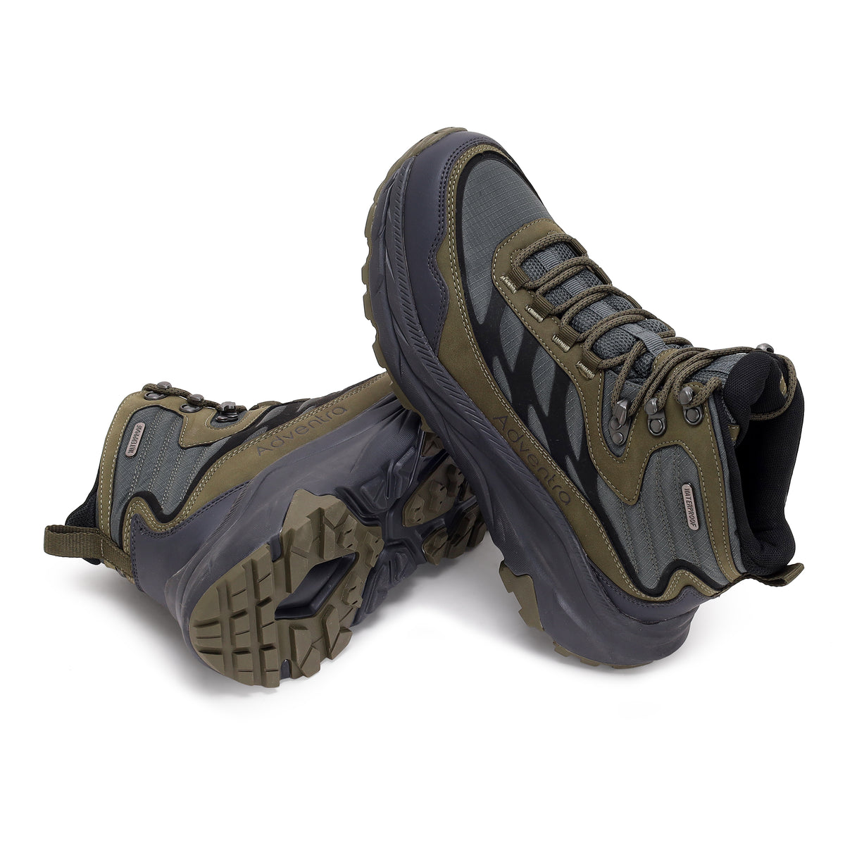 Waterproof Mid Ankle Hiking Shoes with Anti-Skid Rubber Sole (ET1112) - Grey-thumbmail-10