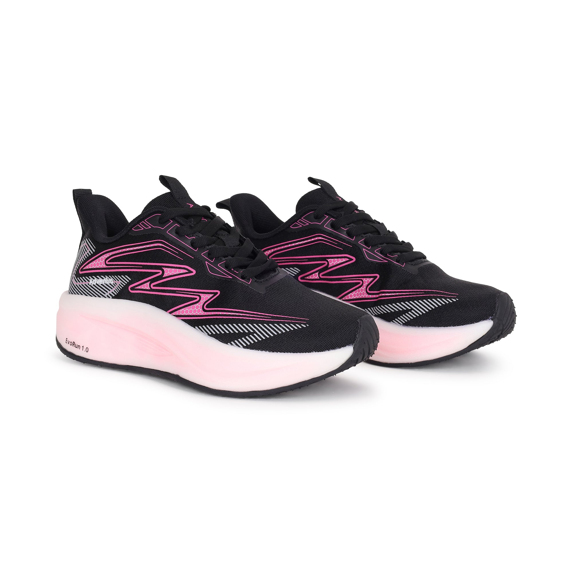 Lightweight Running Shoes for Women - Walking, Sports & Gym (RR700) – Black-Pink-thumbmail-7
