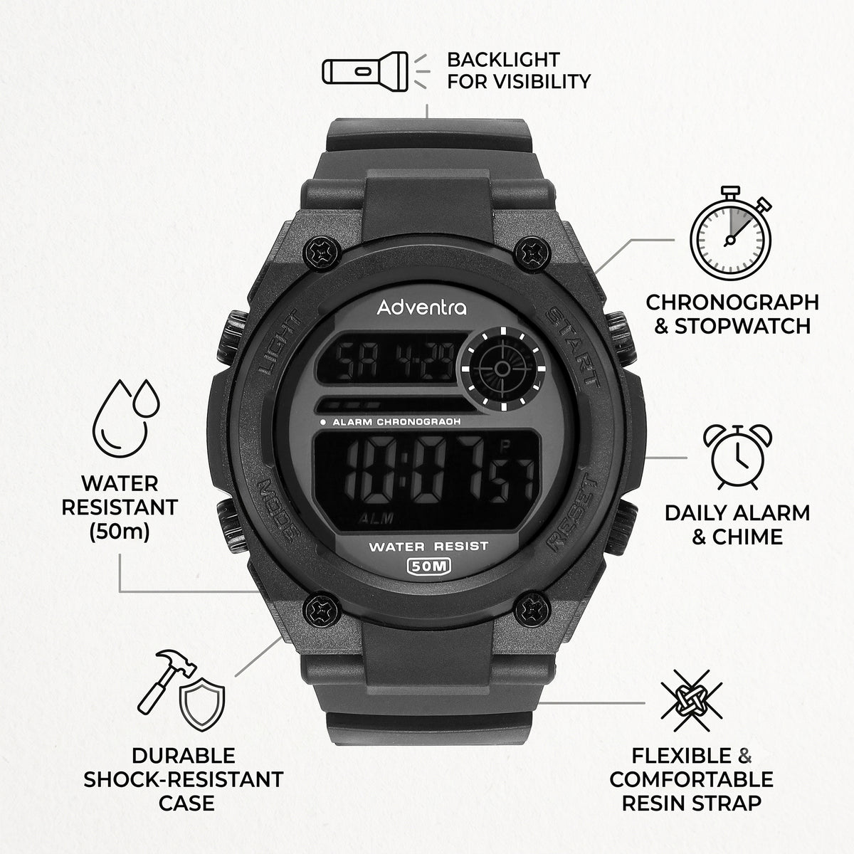 Adventra Outdoor Adventure Digital Sport watch ADW700-thumbmail-4