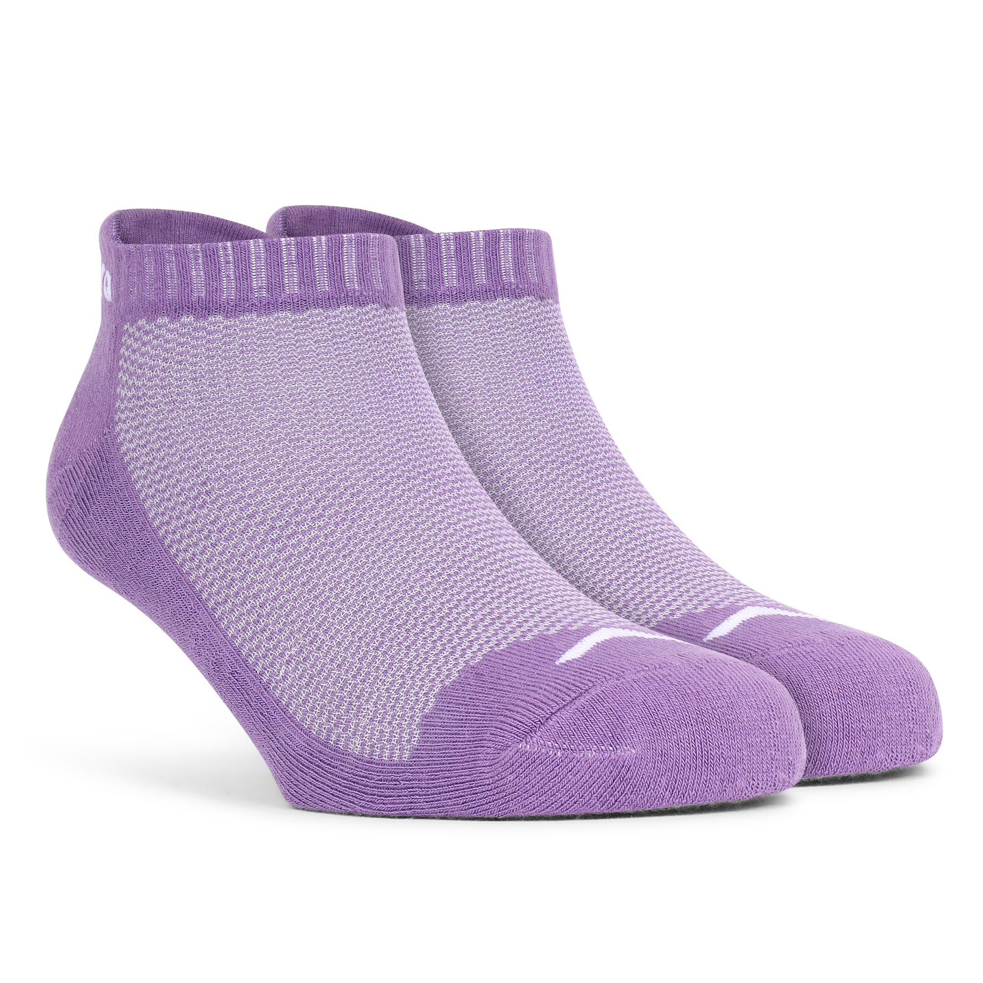 Low Ankle Cotton Socks for women – Pack of 2 (ES300) – White and Purple-thumbmail-4
