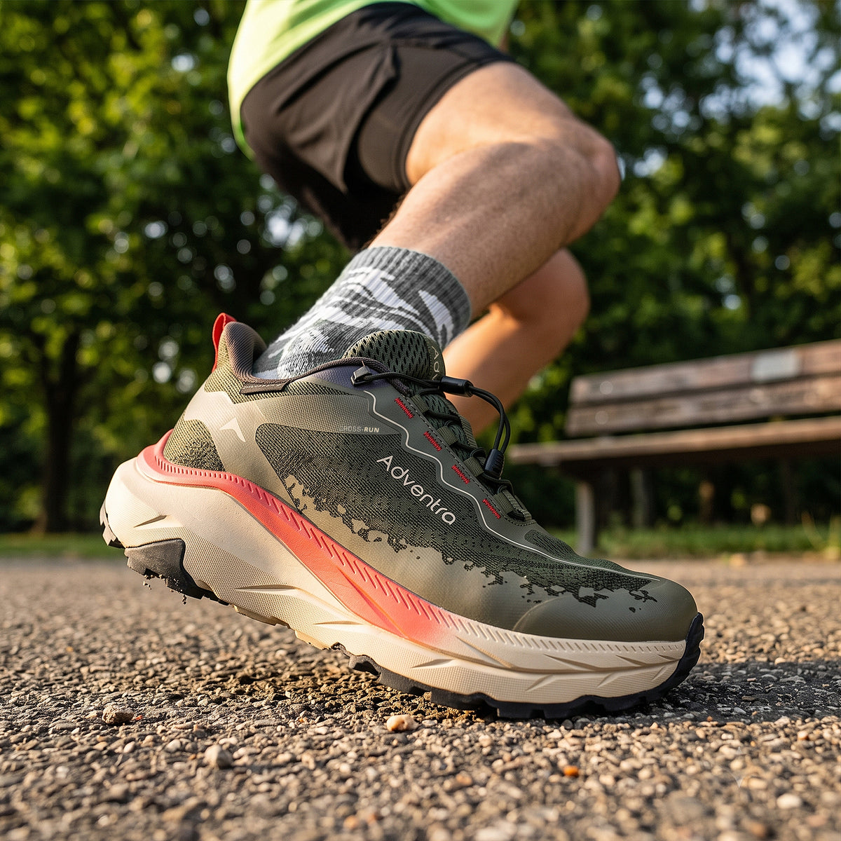 Waterproof Trail Running Ultra Grip Shoes, Quick-Lace (TR2014) – Green-thumbmail-2