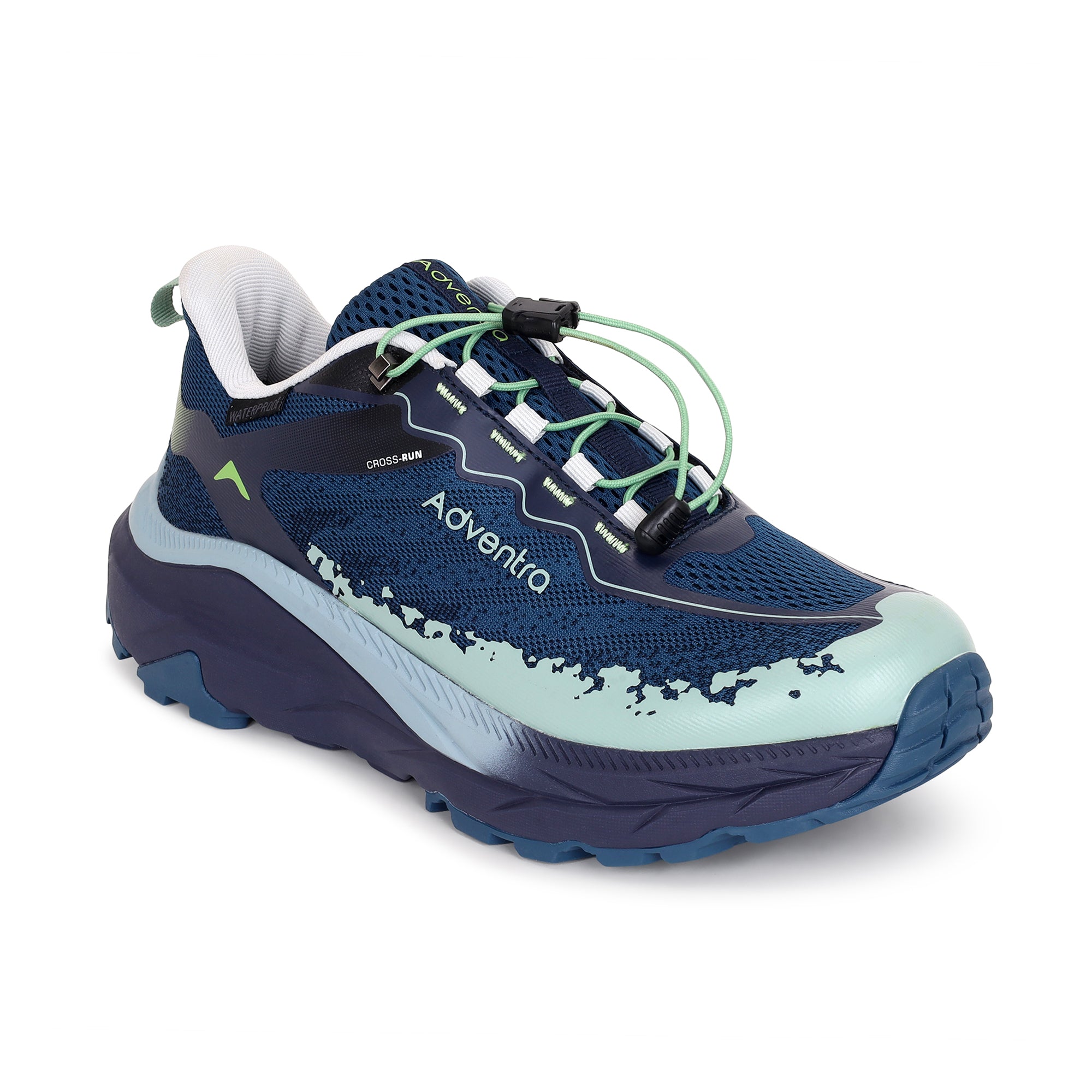 Waterproof Trail Running Ultra Grip Shoes, Quick-Lace (TR2014) – Blue-Green-thumbmail-1