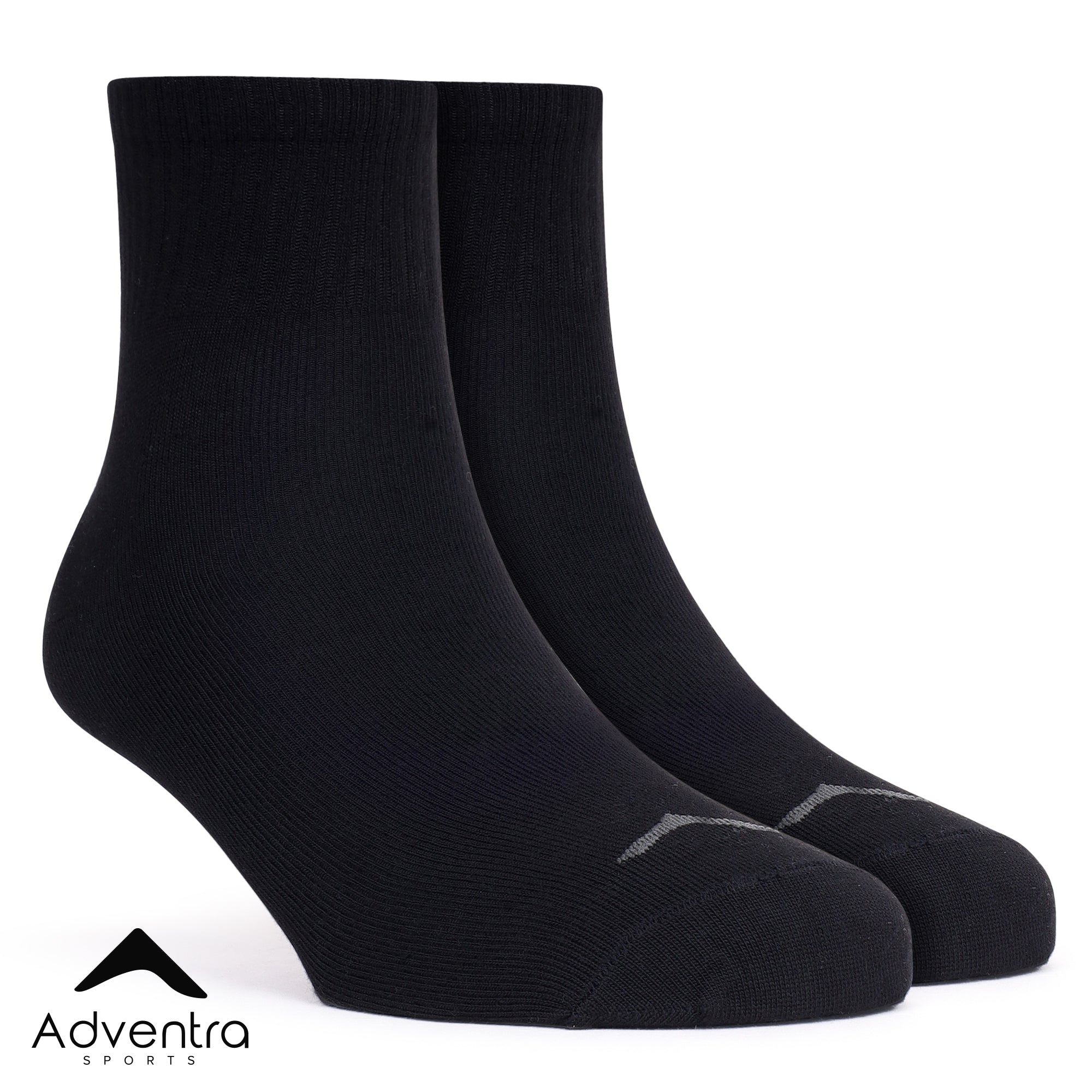 Mid Ankle Socks - Pack of 2 (BS500) -White-Black-thumbmail-4
