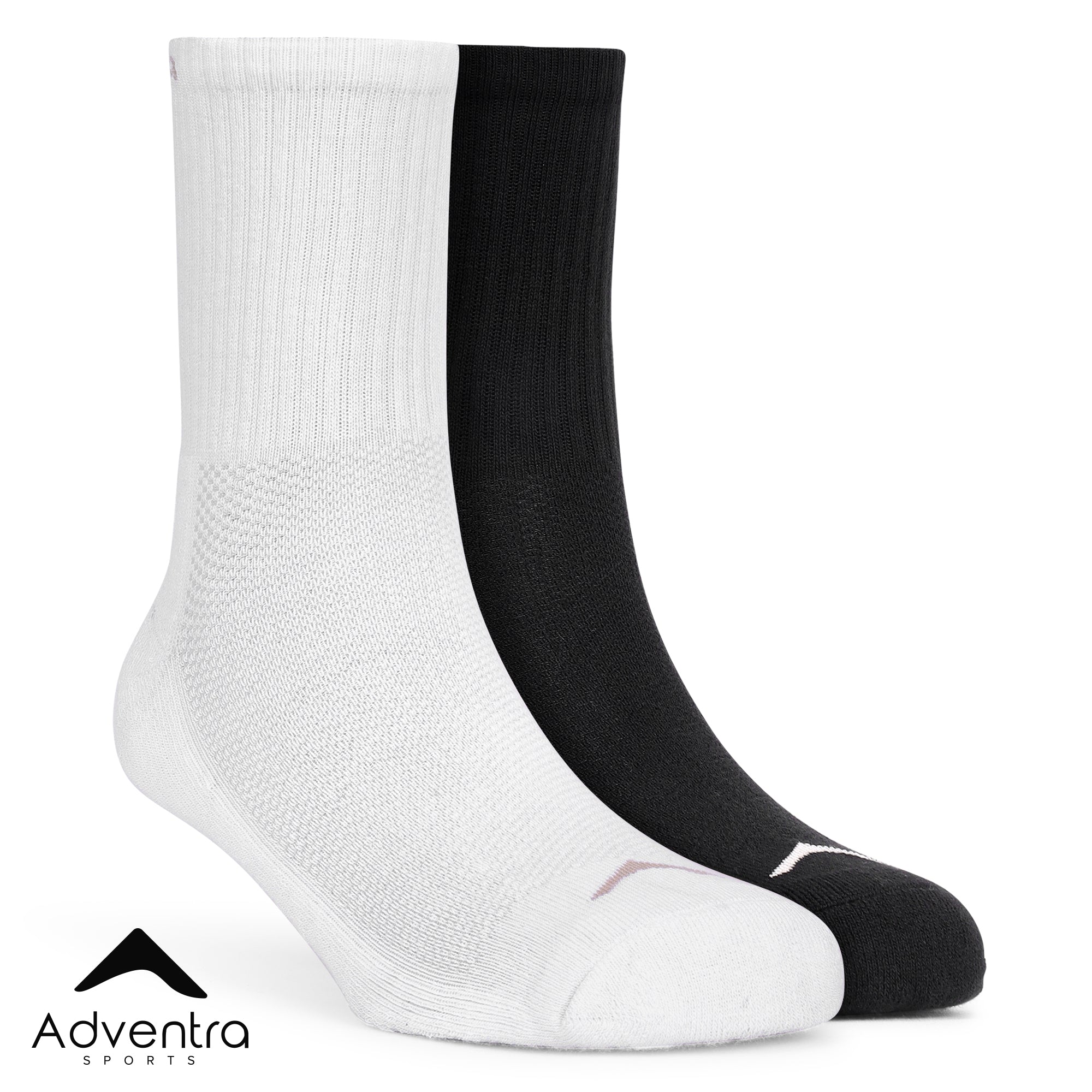 High Ankle Socks - Pack of 2 (ES500) - Black and White