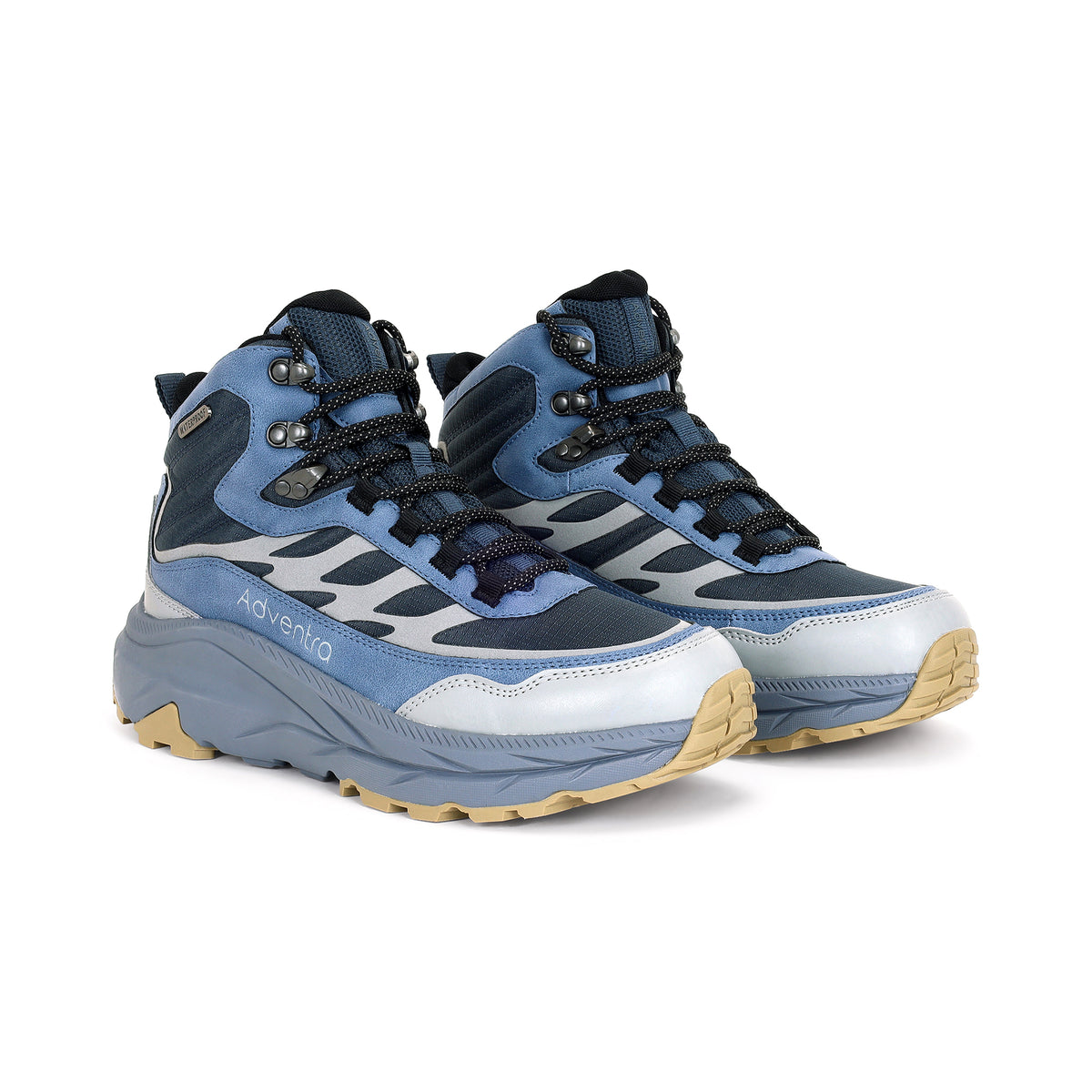 Waterproof Mid Ankle Hiking Shoes with Anti-Skid Rubber Sole (ET1112) - Blue-thumbmail-5