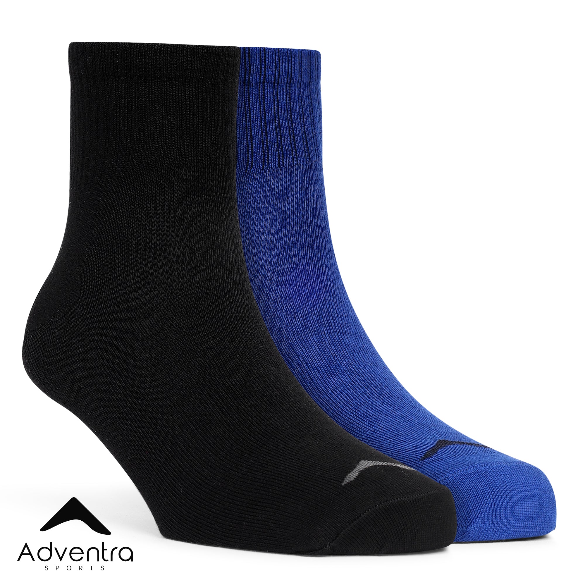Mid Ankle Socks - Pack of 2 (BS500) - Blue-Black-thumbmail-1