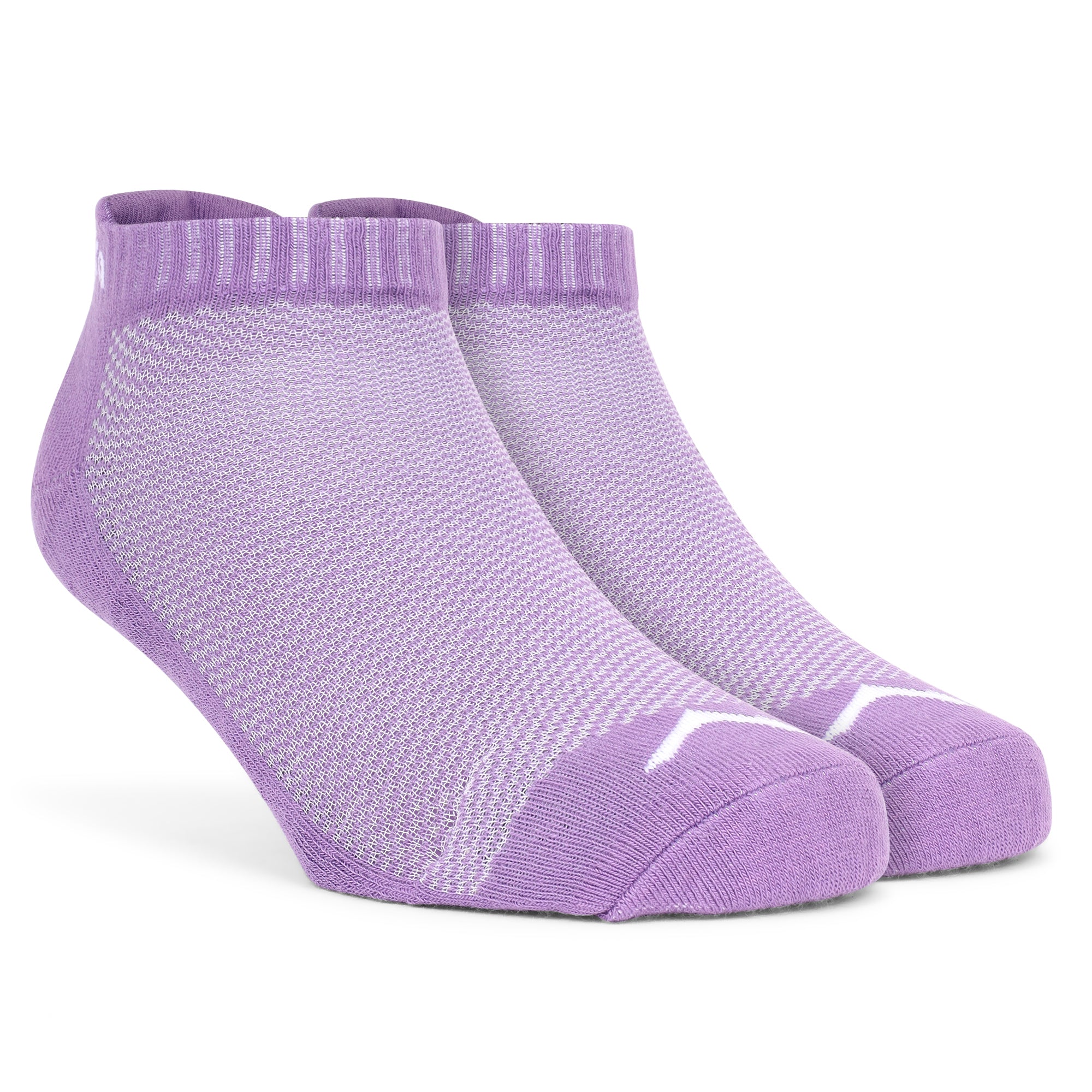 Adventra Women Low Ankle Cotton Socks - 2 Pairs | Unisex | ES300 | Purple-Black-thumbmail-2