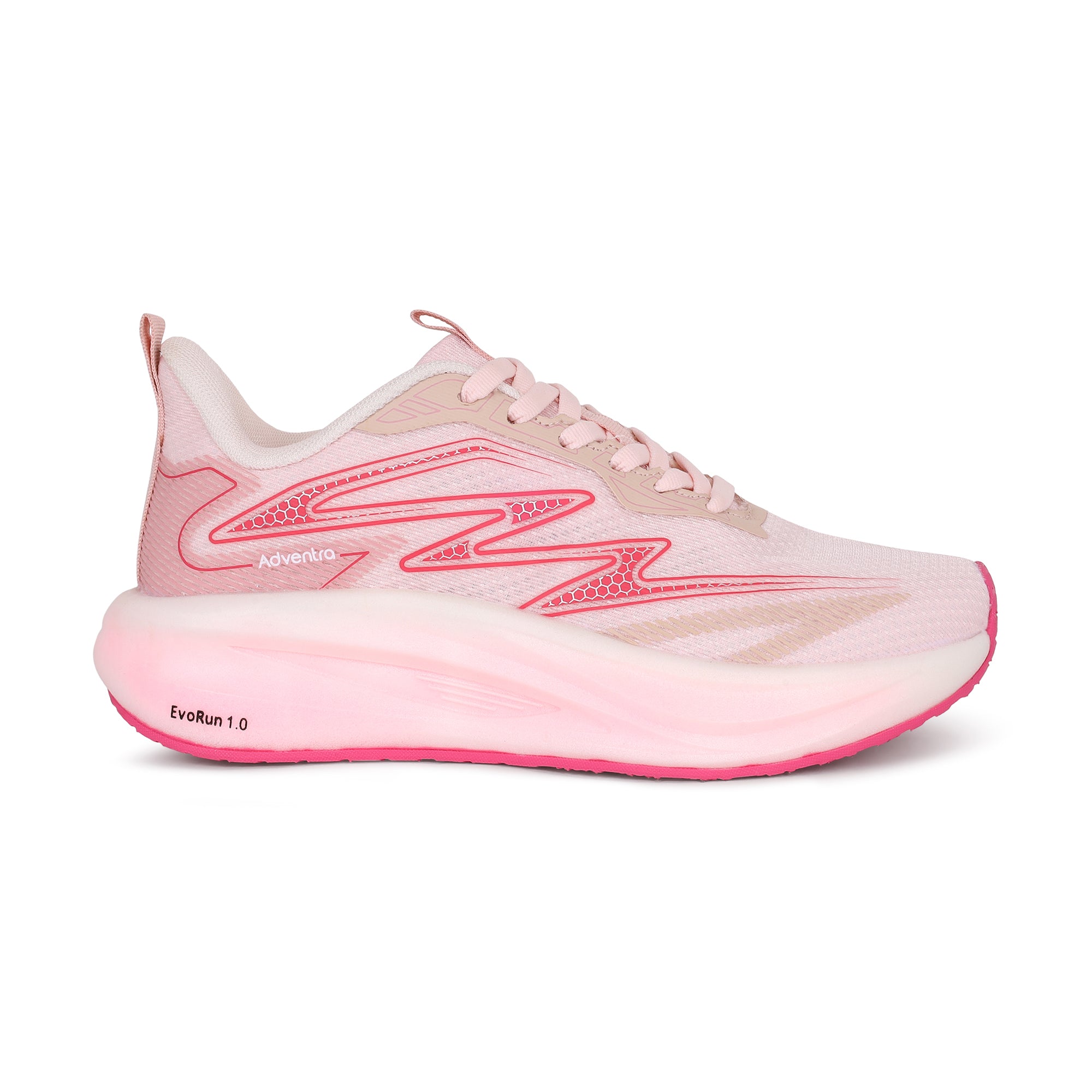 Lightweight Running Shoes for Women - Walking, Sports & Gym (RR700) – White-Pink-thumbmail-5