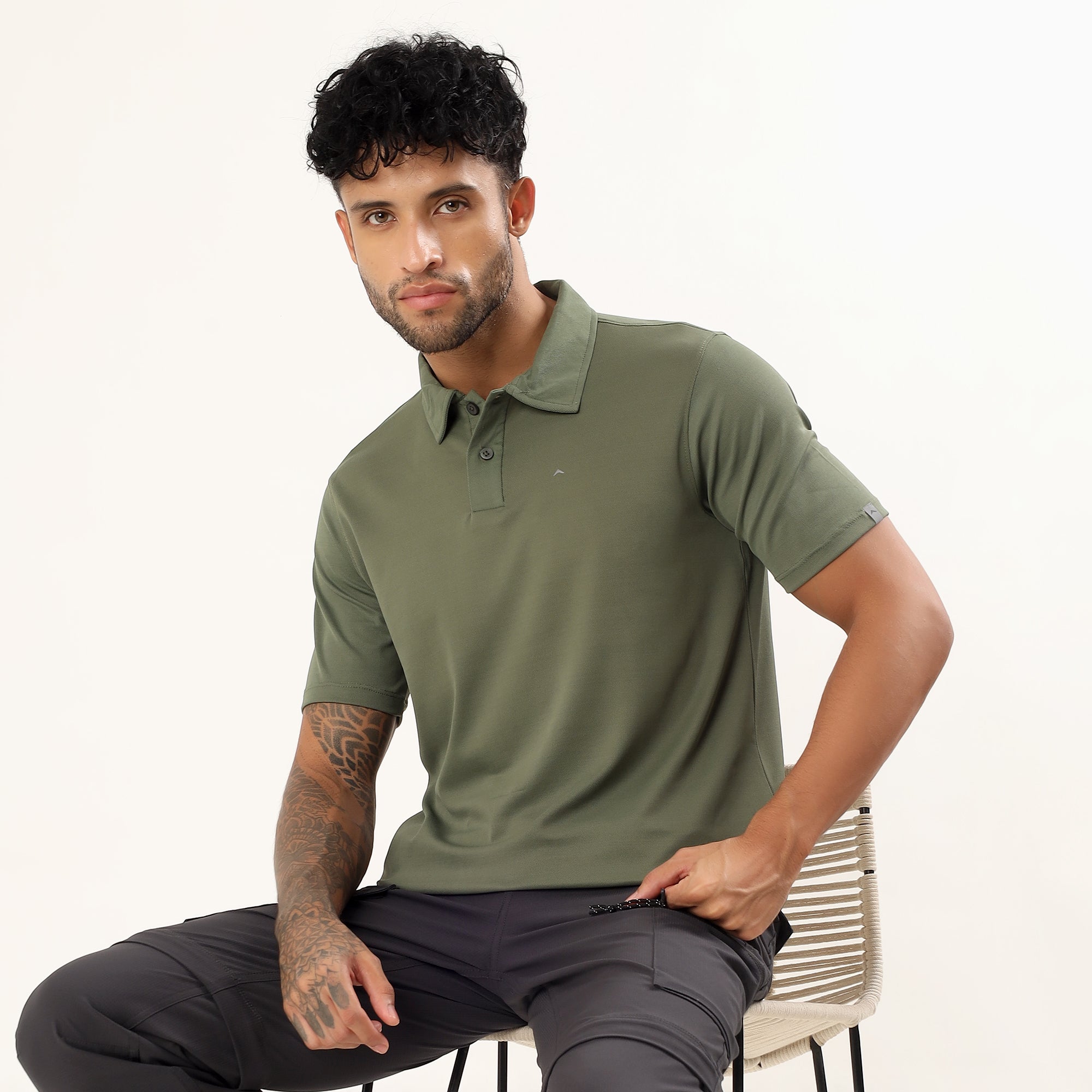 Polo T-Shirt Lightweight, Quick-Dry | ADP102 | Olive-thumbmail-2